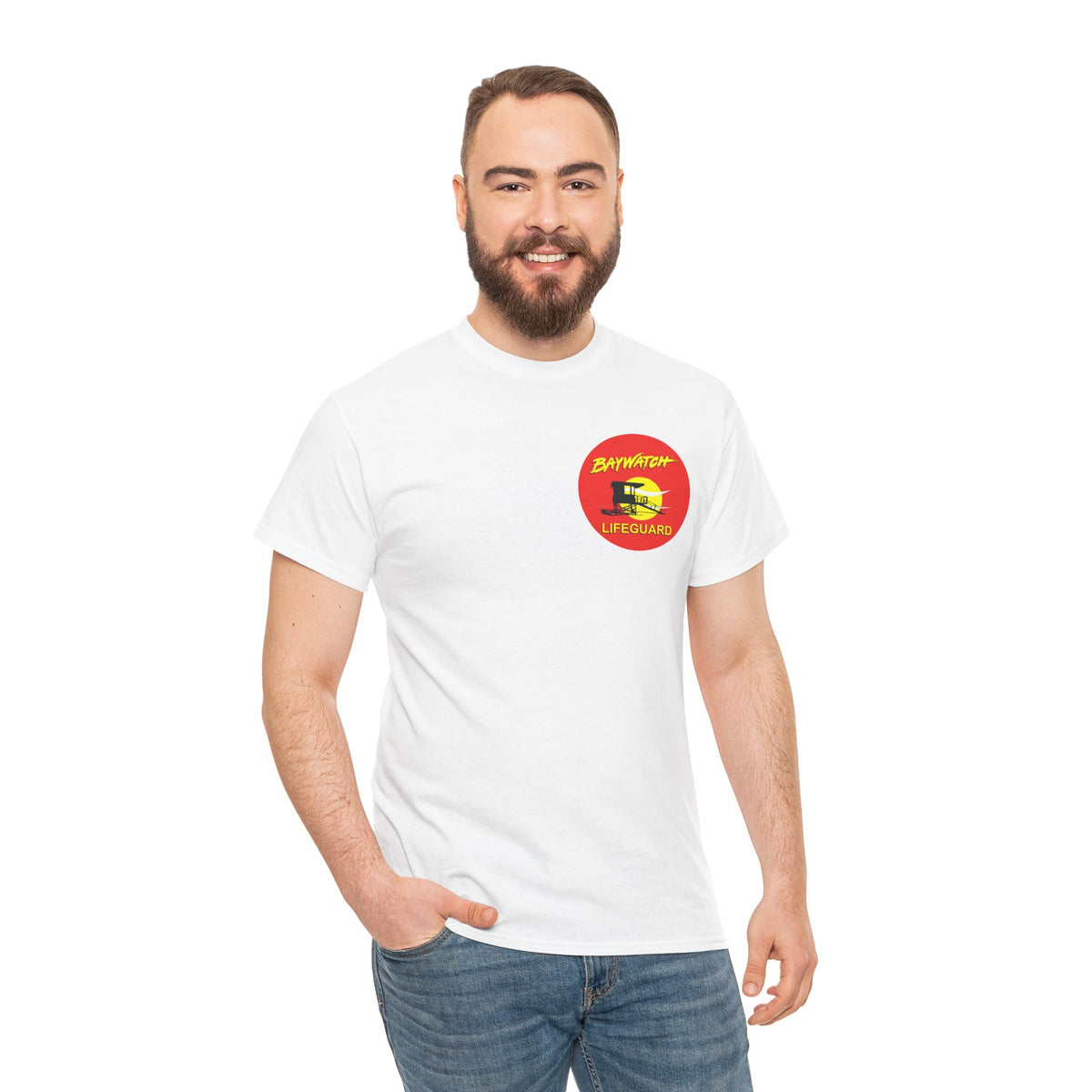 Baywatch Lifeguard Graphic Cotton T-Shirt