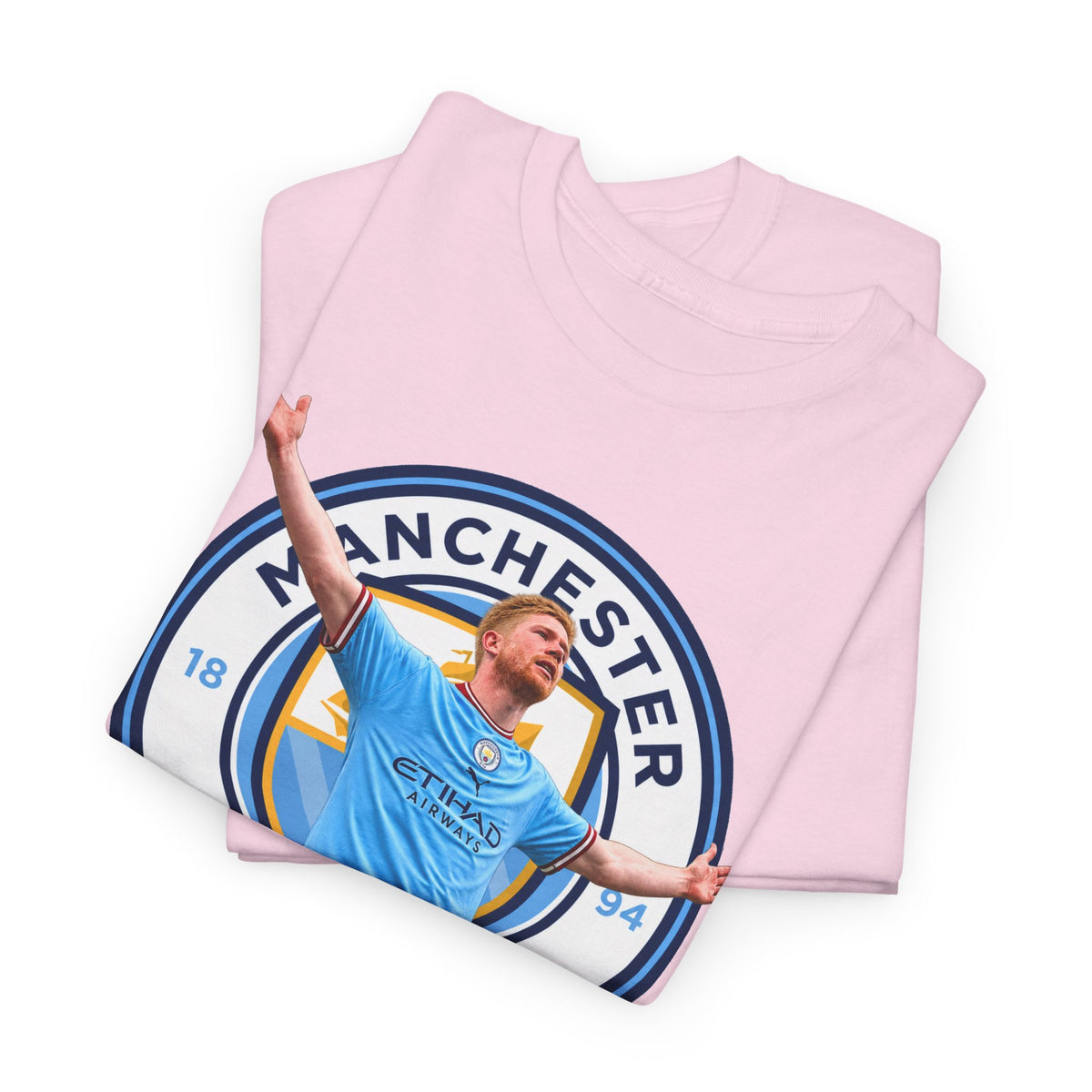 Kevin De Bruyne Manchester Football Club Legend Cotton T-Shirt — Player Celebration Graphic T-Shirt