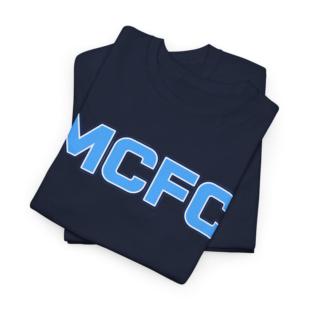 MCFC Logo Cotton T-Shirt — Light Blue Football Fan Tee