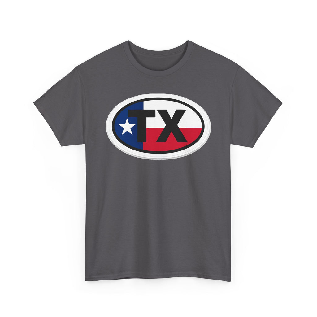 Texas Flag TX Oval T-Shirt — Patriotic Lone Star Tee