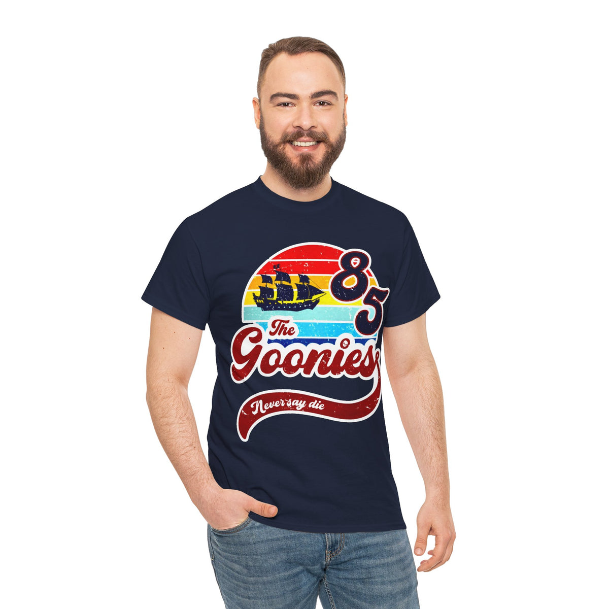 The Goonies '85 Retro Ship T-Shirt — Never Say Die Vintage Tee