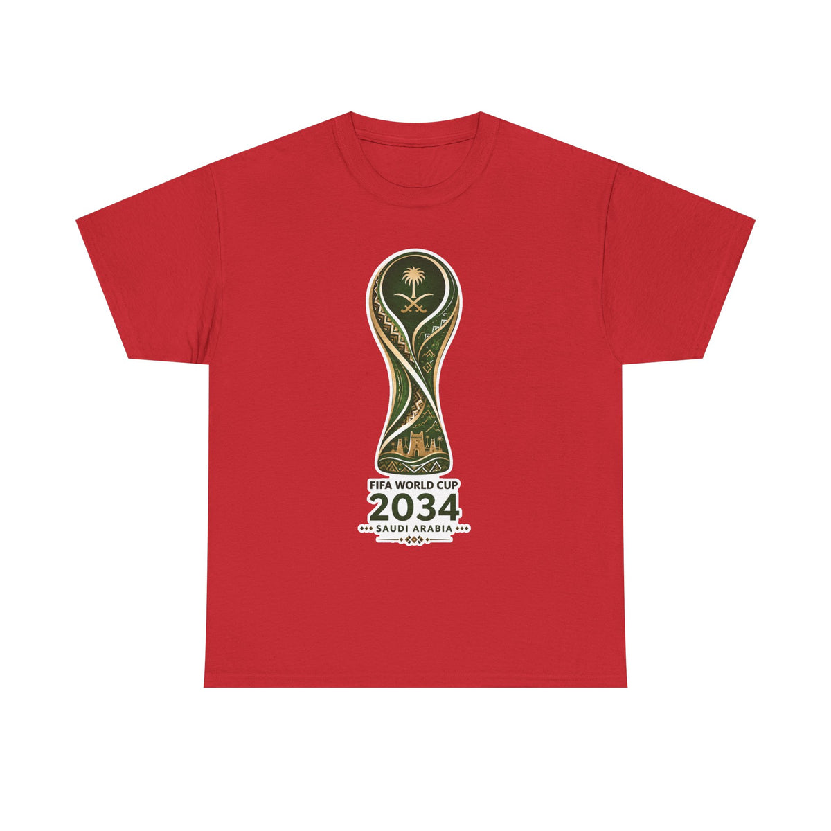 2034 FIFA World Cup Qatar 2034 Trophy Cotton T‑Shirt