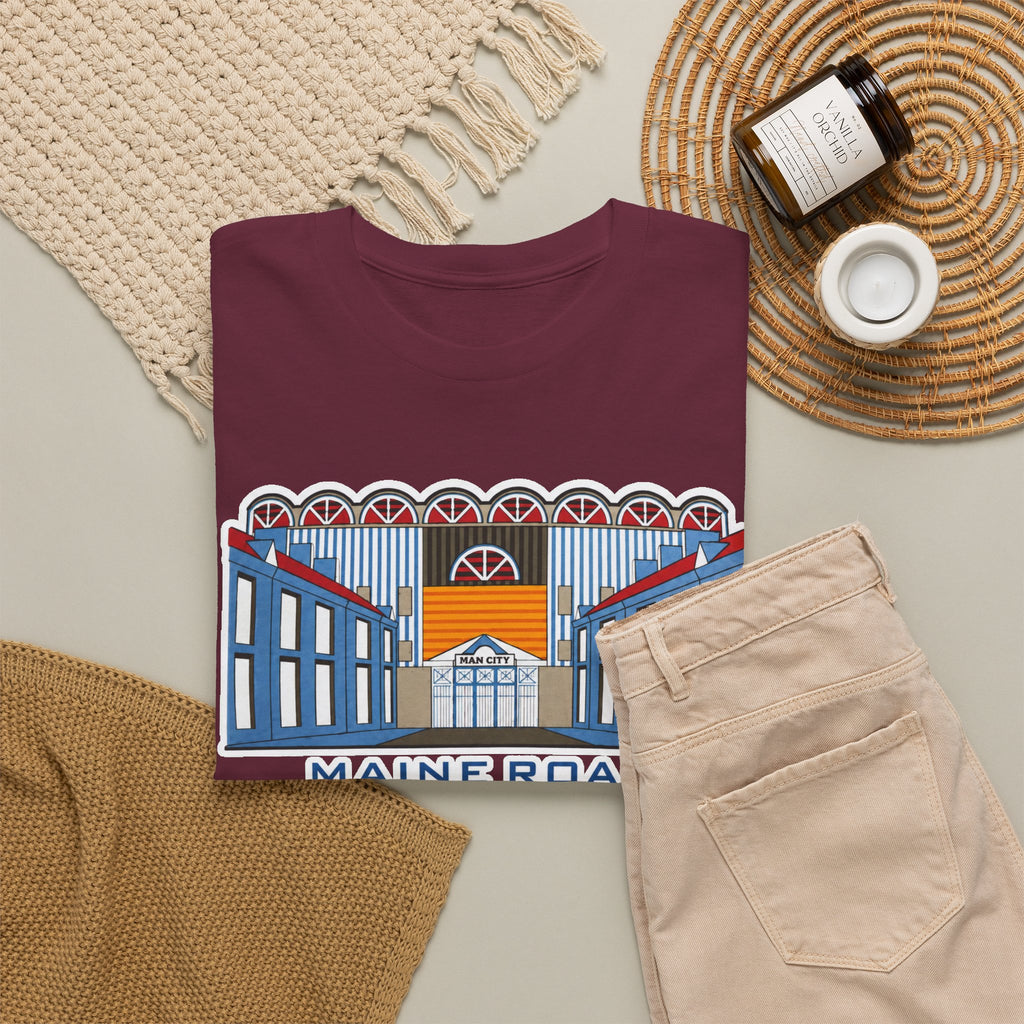 Maine Road Graphic Tee — 'Maine Road 1923–2003' Retro Stadium Cotton T‑Shirt