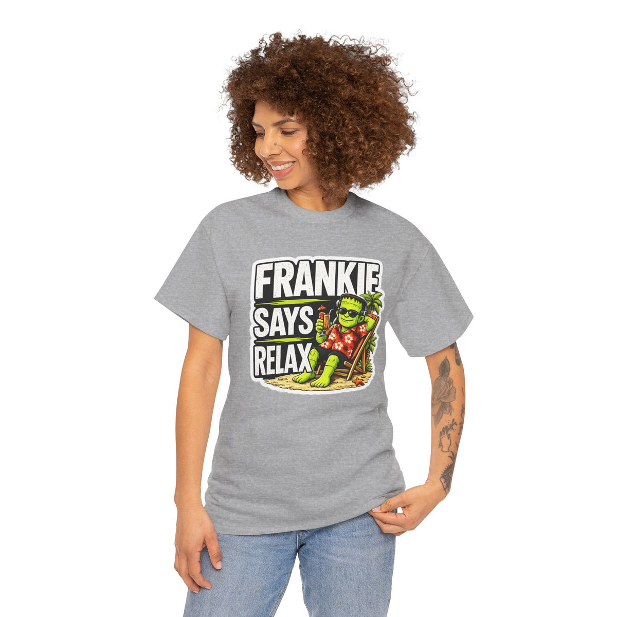 Frankie Says Relax Funny Graphic Cotton T-Shirt