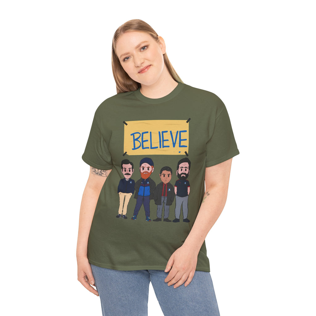 Ted Lasso Inspired Believe Cartoon Band Cotton T-Shirt