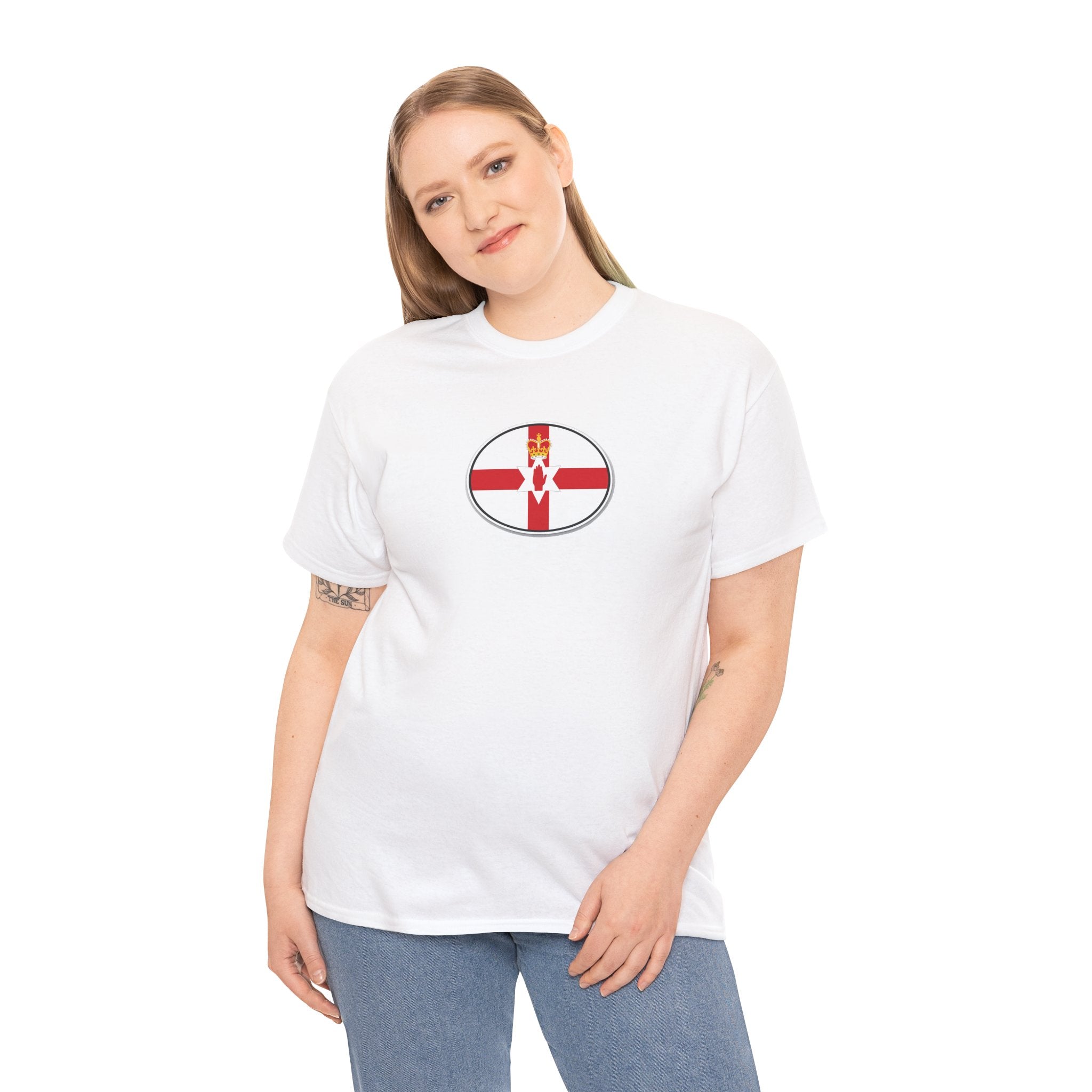 Northern Ireland Flag T‑Shirt — Small Oval Emblem Votton T-Shirt