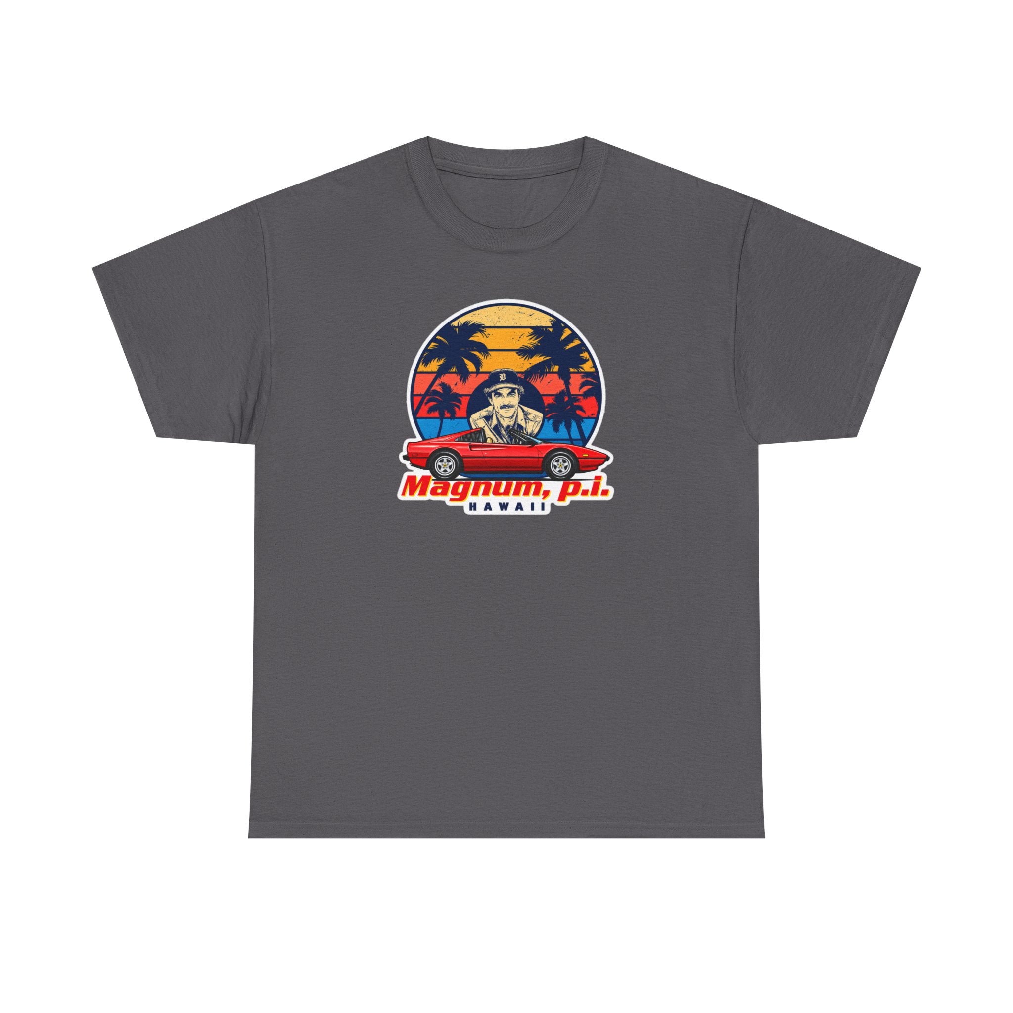 Magnum P.I. Hawaii Retro Sunset Cotton T-Shirt / Tee