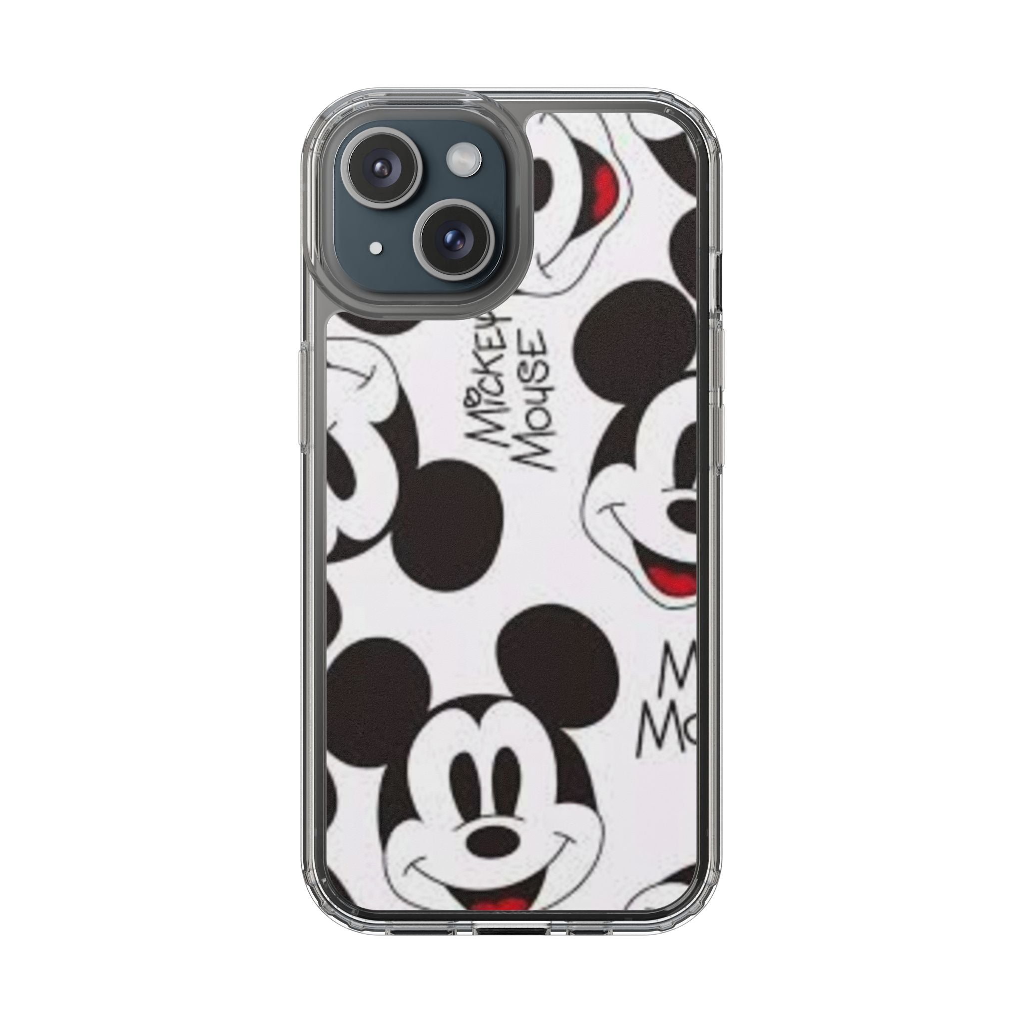 Mickey Mouse Clear Phone Case – Retro Cartoon Pattern Clear Case