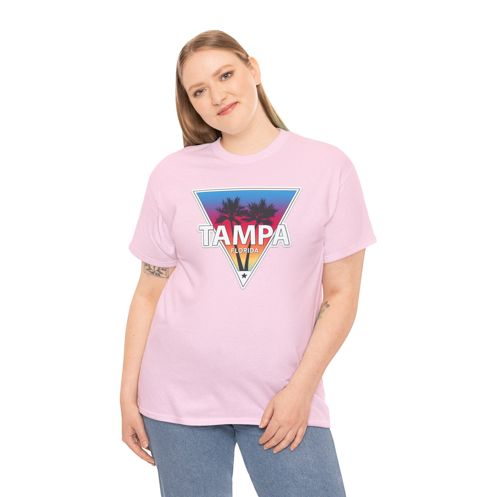Tampa Retro Sunset Cotton T-Shirt