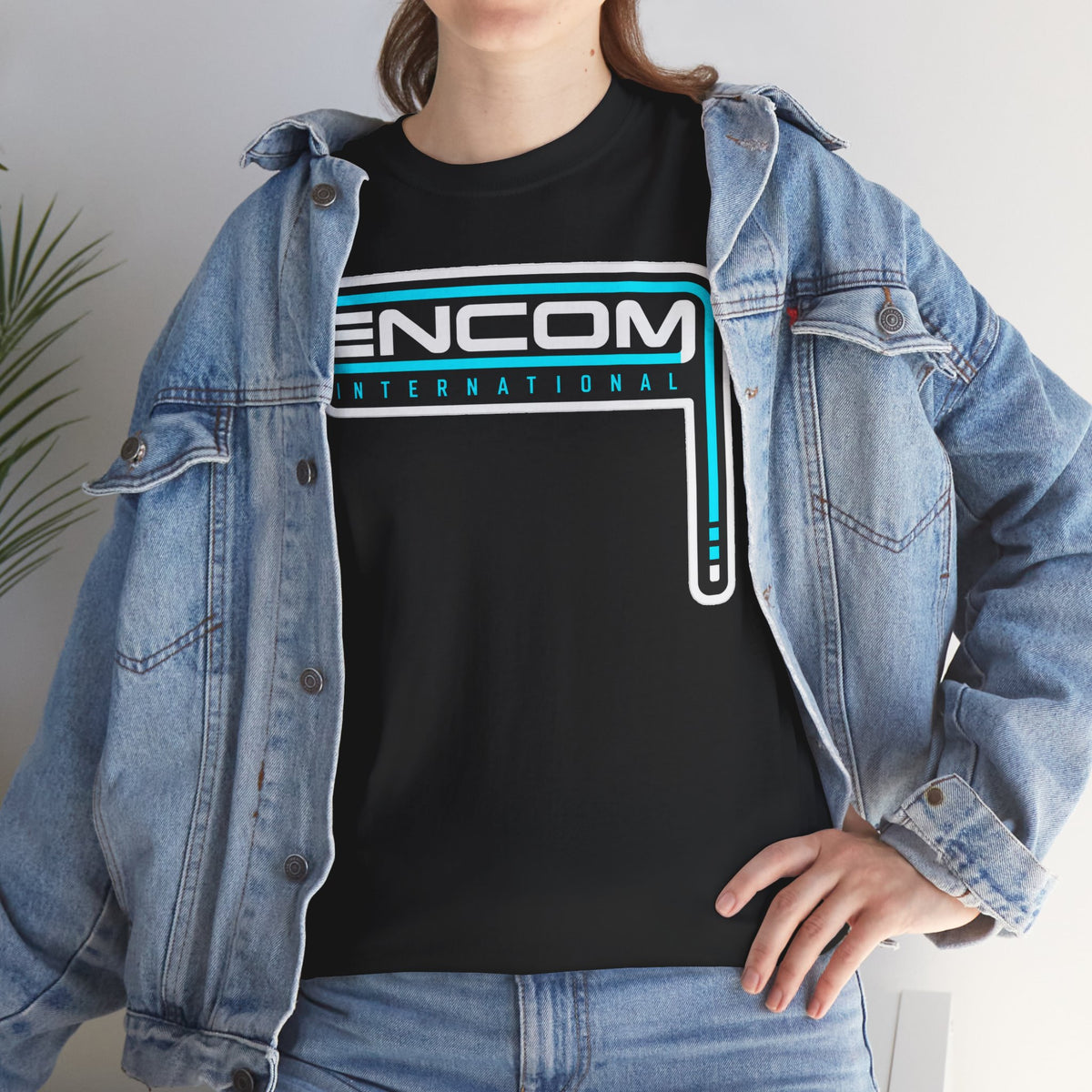 ENCOM International Logo Cotton T-Shirt — Retro Tech Gaming Tee