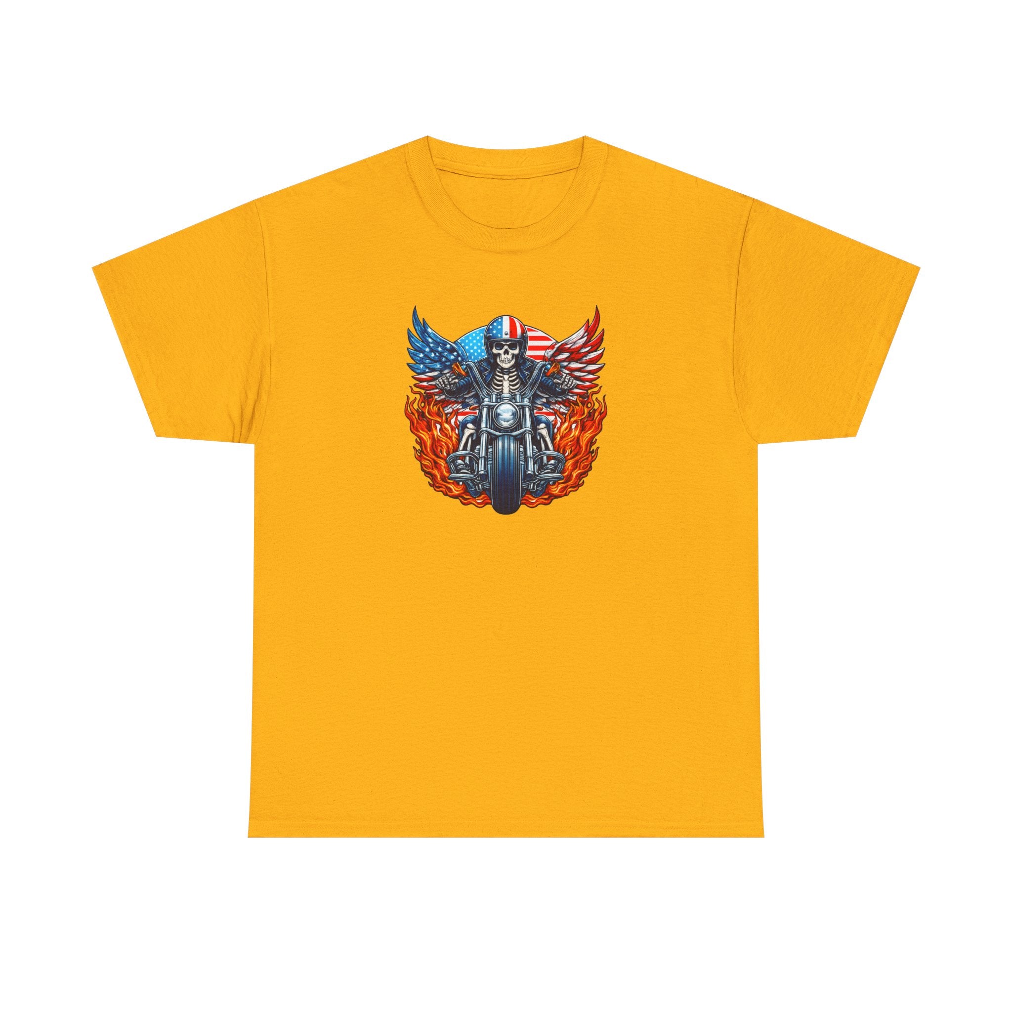 Motorcycle Skull Tee — "Sons of a B***h" Patriotic Biker Shirt