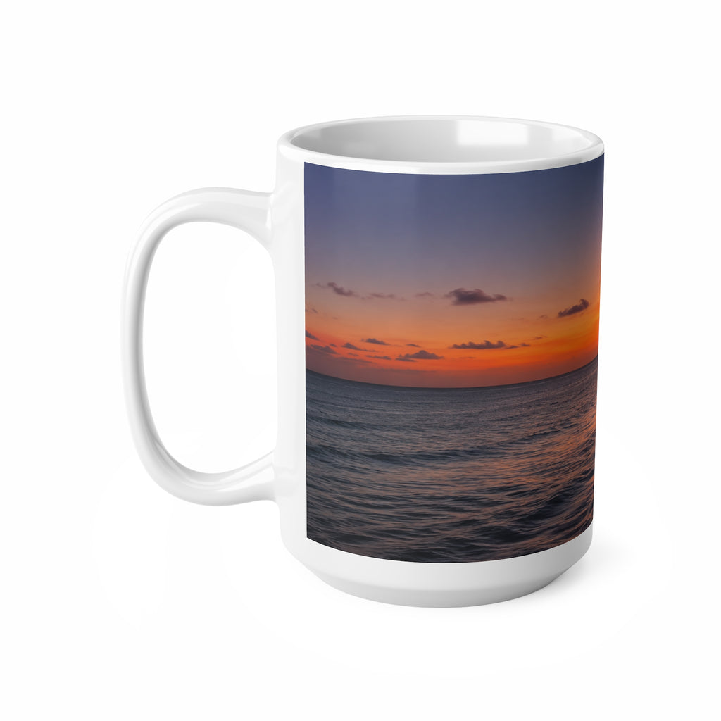 Barbados Sunset Ocean Ceramic Mug — 11oz & 15oz Coffee Cup