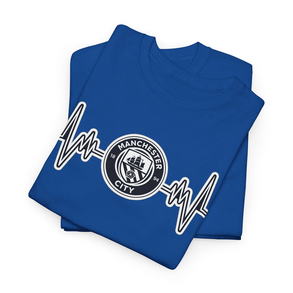 Manchester City Heartbeat Logo T-Shirt — Emergency Medical Services Pulse Tee