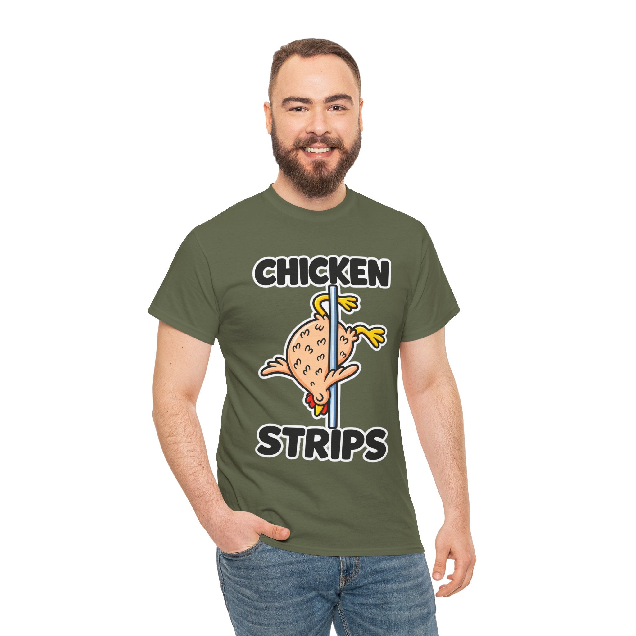 Chicken Strips T‑Shirt — Funny Pole Dance Chicken Graphic Tee