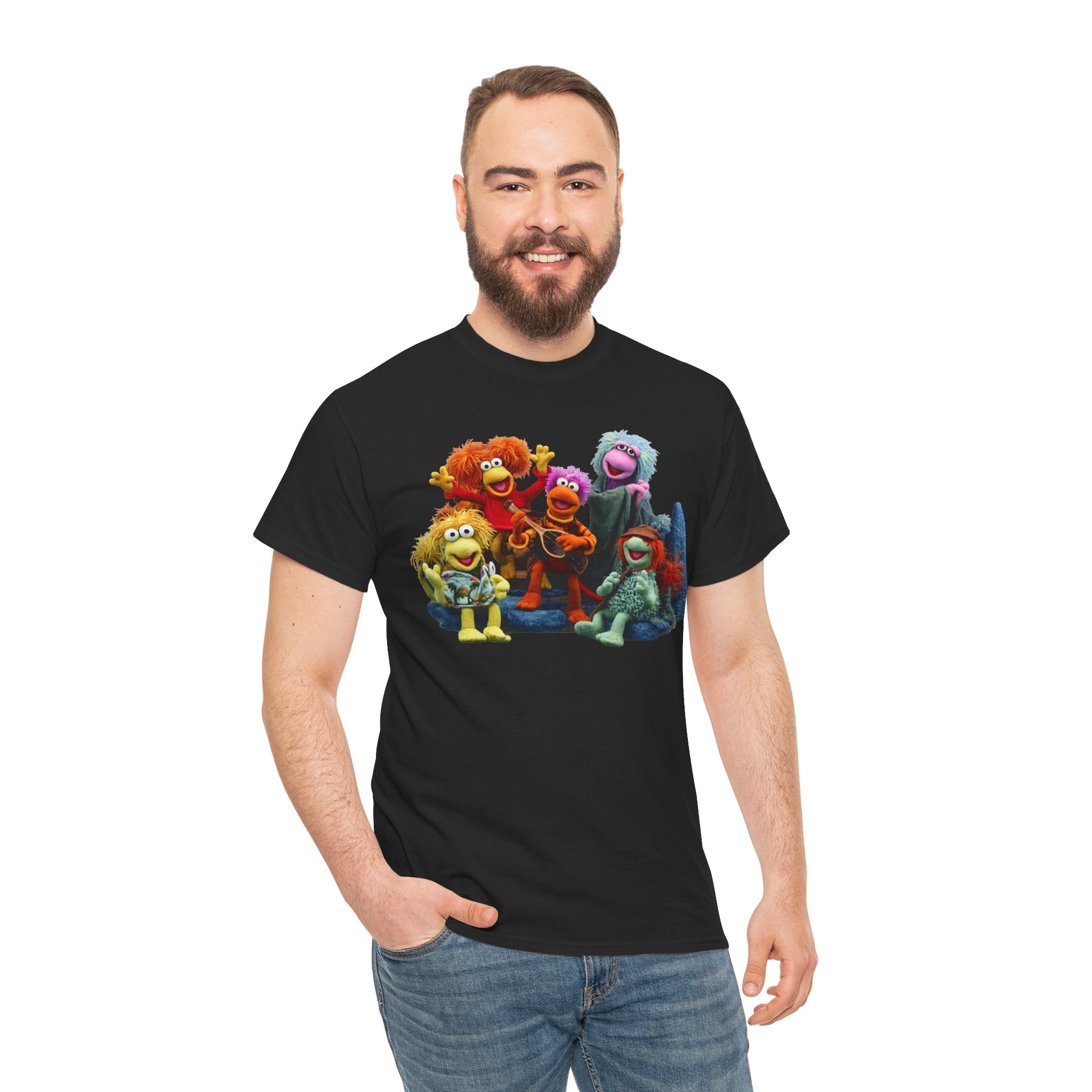 Fraggle Rock Muppet Crew Graphic Tee — Vintage Puppet Group T-Shirt