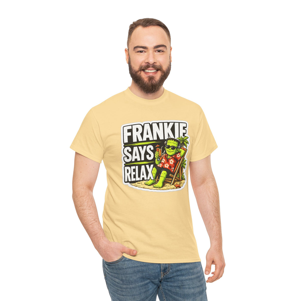 Frankie Says Relax Funny Graphic Cotton T-Shirt