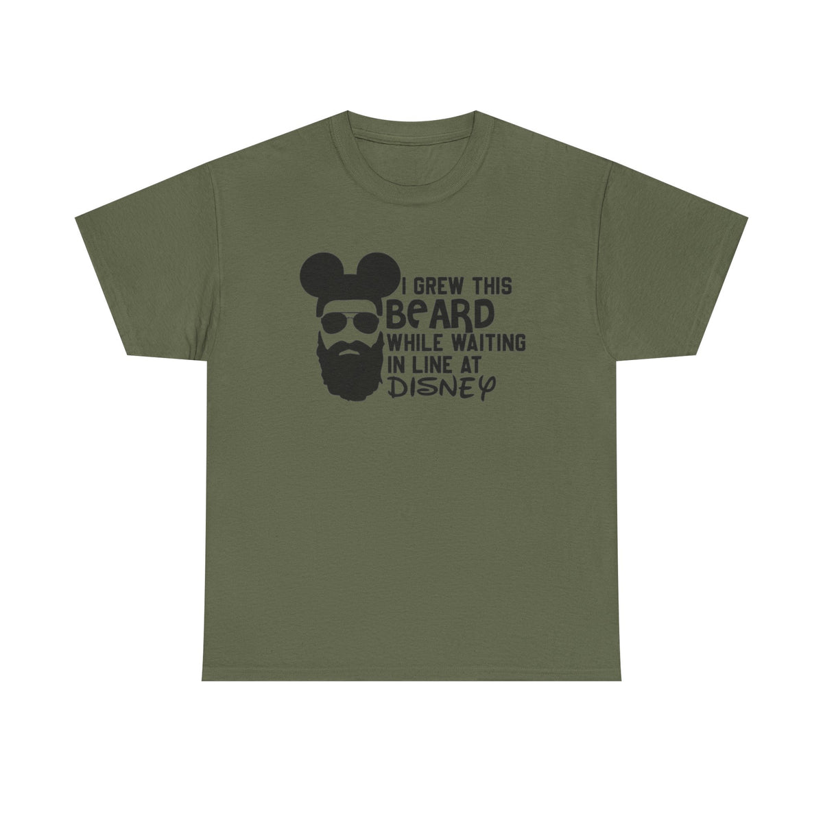 Beard While Waiting Tee – "I Grew This Beard While Waiting In Line At Disney" Funny Disney Dad T-Shirt