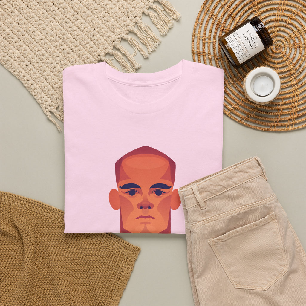 Vinny Kompany Manchester City Legend Minimalist Portrait Tee — Bold Stylized Face Graphic T-Shirt