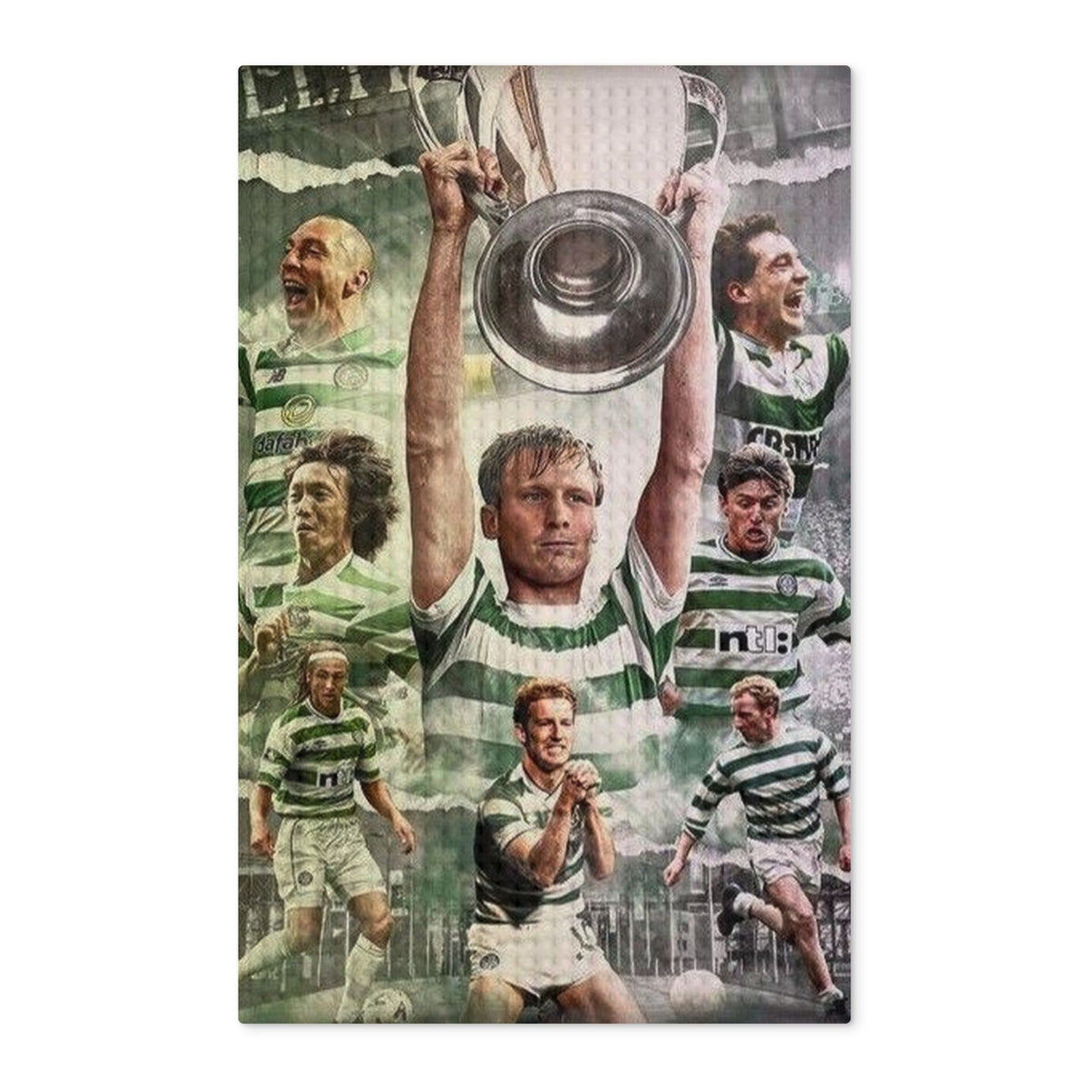 Celtic Legends Tea Towel — Vintage Hoops Champions Waffle Tea Towel