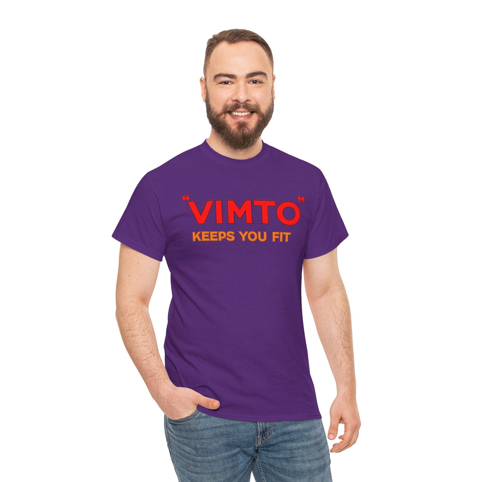 VIMTO "Keeps You Fit" Graphic Tee — Retro Beverage Logo T-Shirt