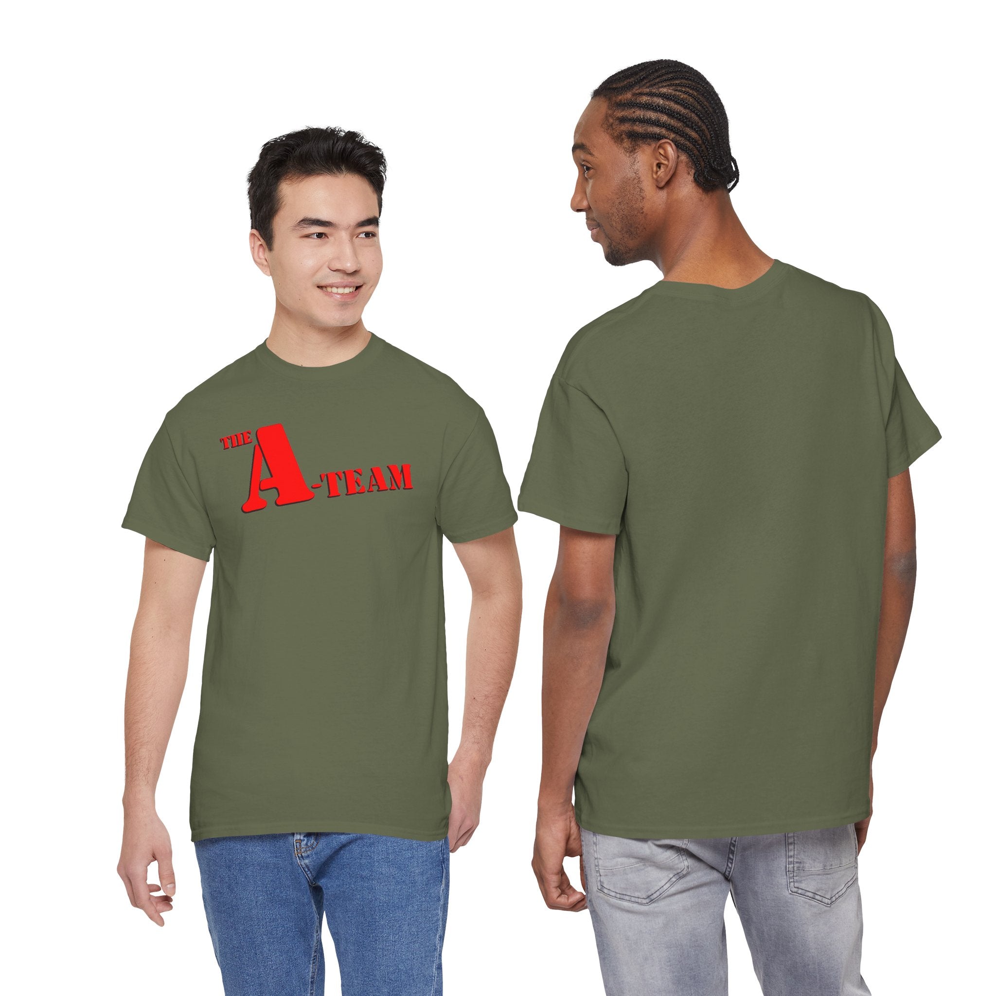 A-Team Graphic Tee — Retro Red Logo Vintage Crew T-Shirt