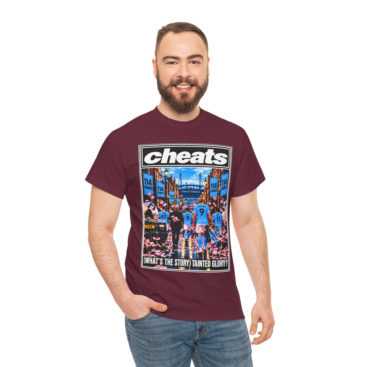 Cheats “What’s the Story? Tainted Glory?” Sports Graphic Cotton T-Shirt
