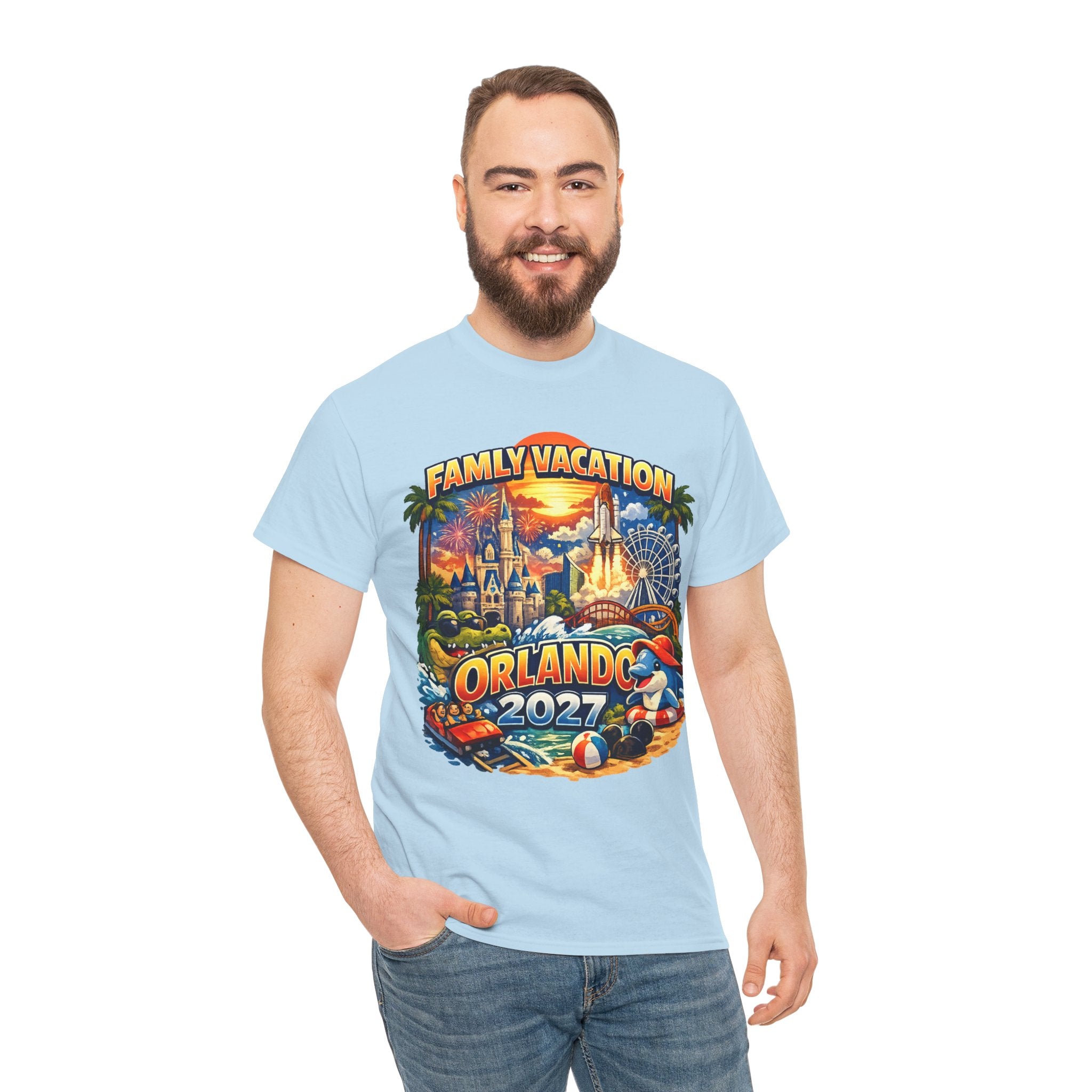 Family Vacation Orlando 2027 T-Shirt — Vintage Theme Park Souvenir Tee