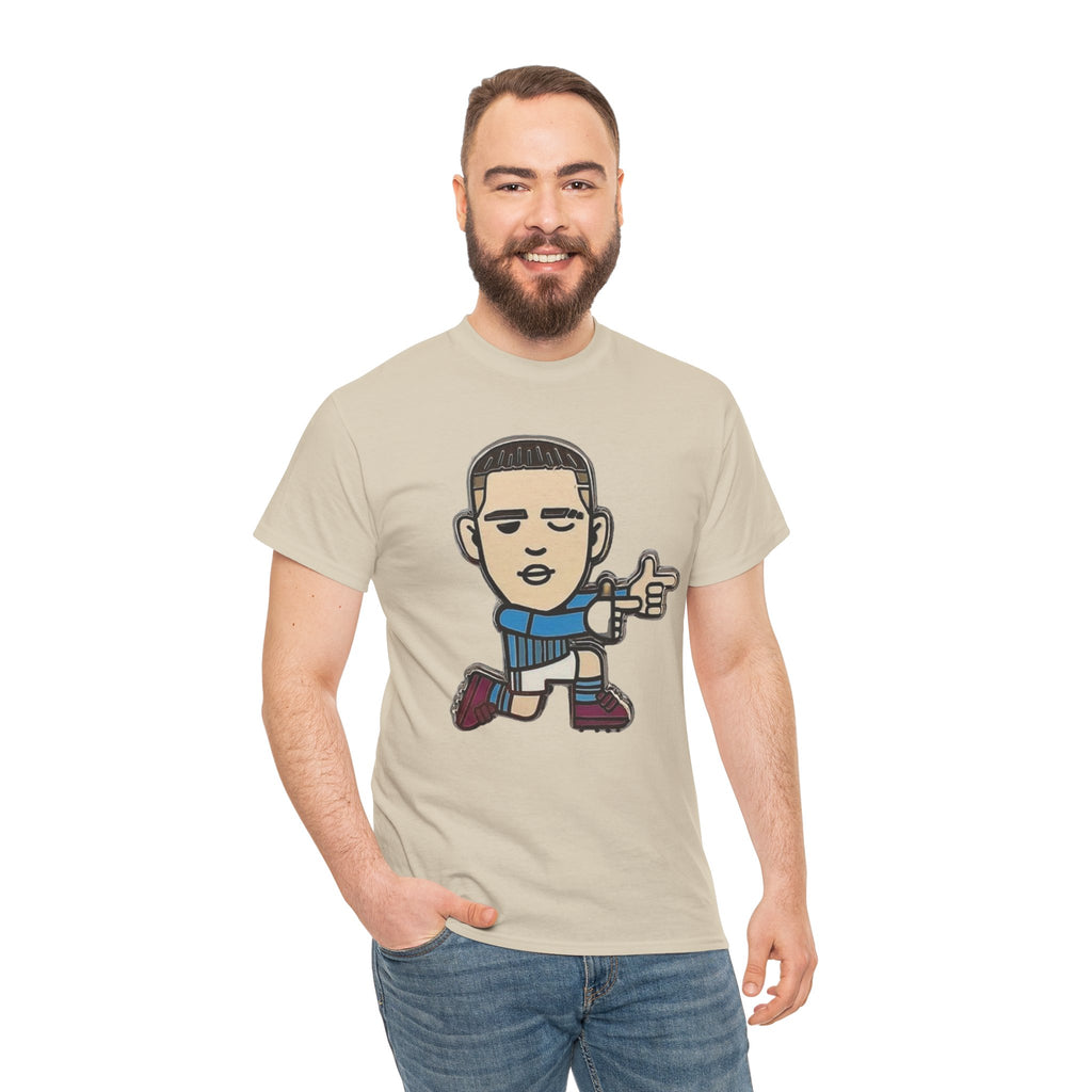 Phil Foden Cartoon Dance Pose Tee - Funky Character Graphic T-Shirt