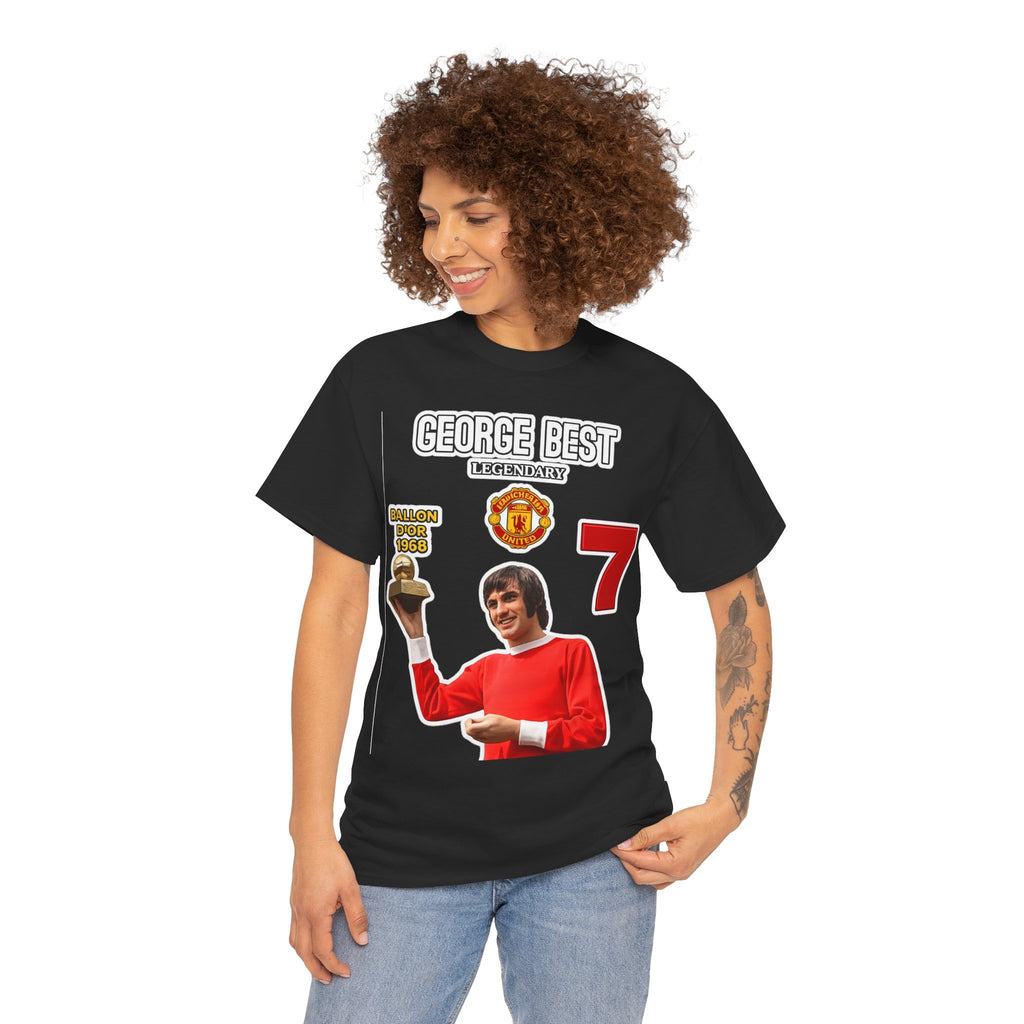 George Best Manchester United #7 Vintage Soccer T-Shirt – Ballon d'Or Tribute
