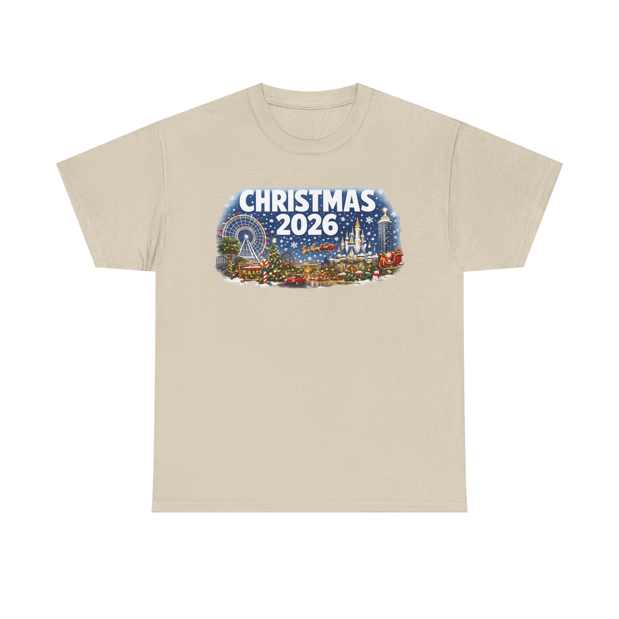 Christmas 2026 Holiday Tee — Festive Winter Village Graphic T-Shirt