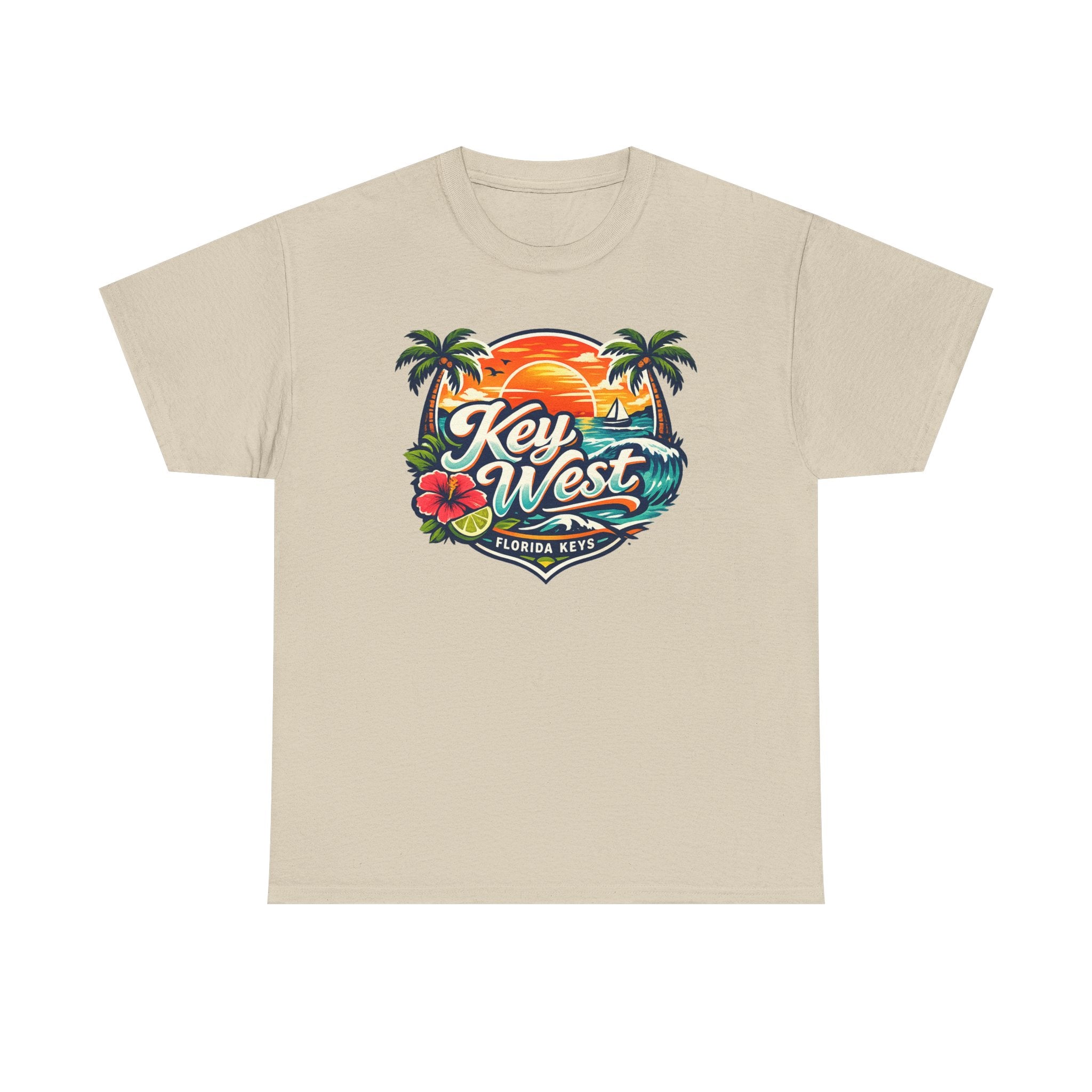Key West Florida Keys T‑Shirt — Tropical Sunset Palm Beach Souvenir Tee