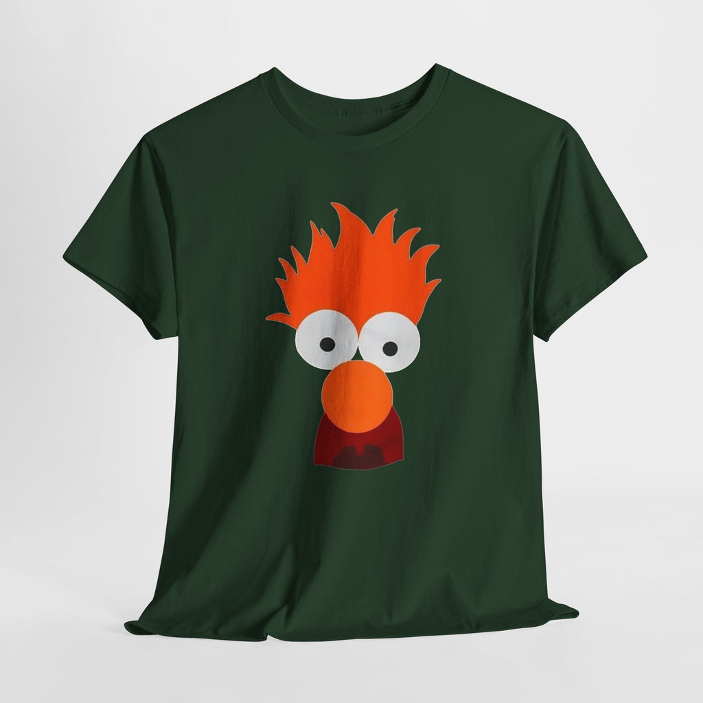 Beaker-Inspired Graphic Tee — Cute Orange Muppet Face T-Shirt