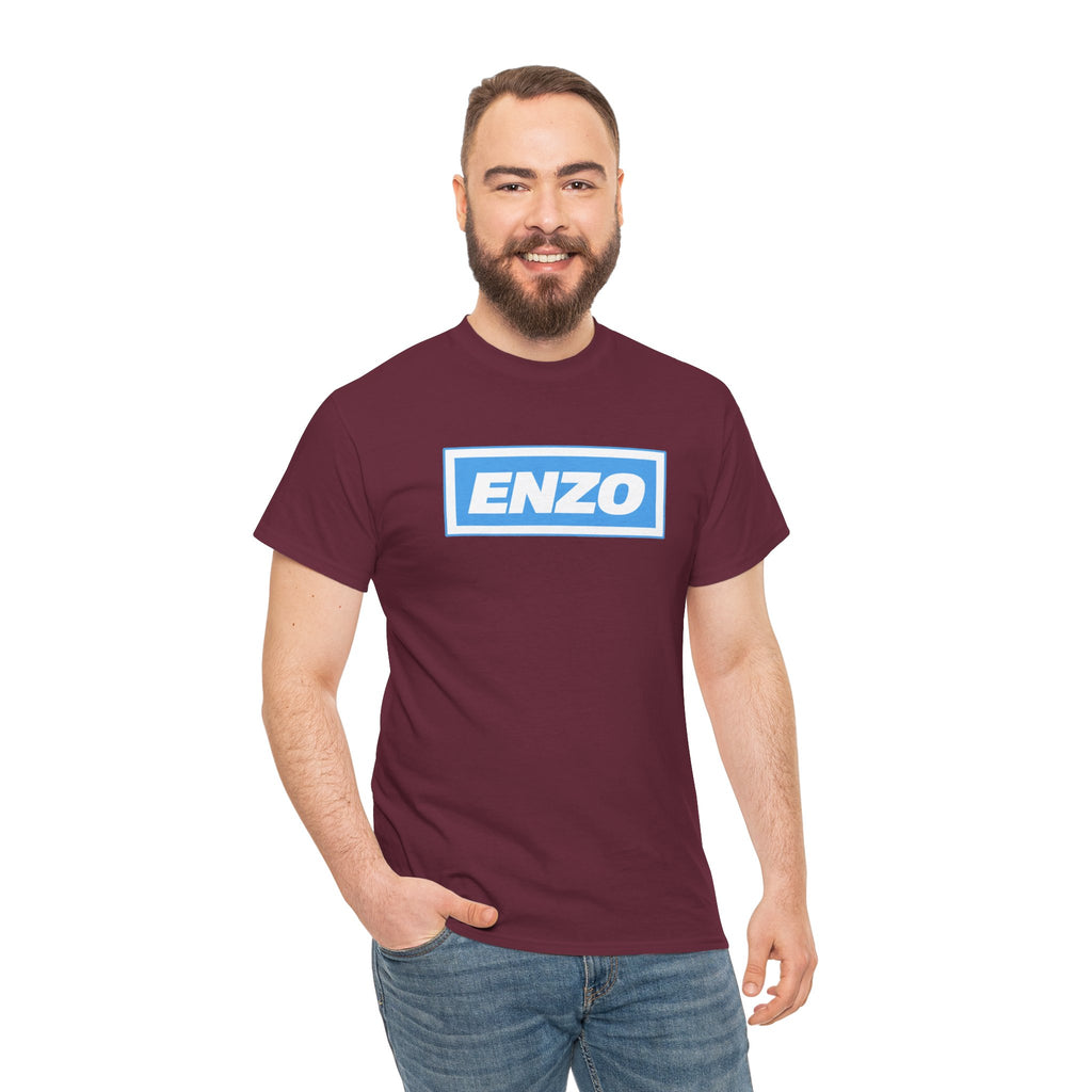 Enzo Man City Inspired Logo Tee — Classic Box-Logo Graphic T-Shirt