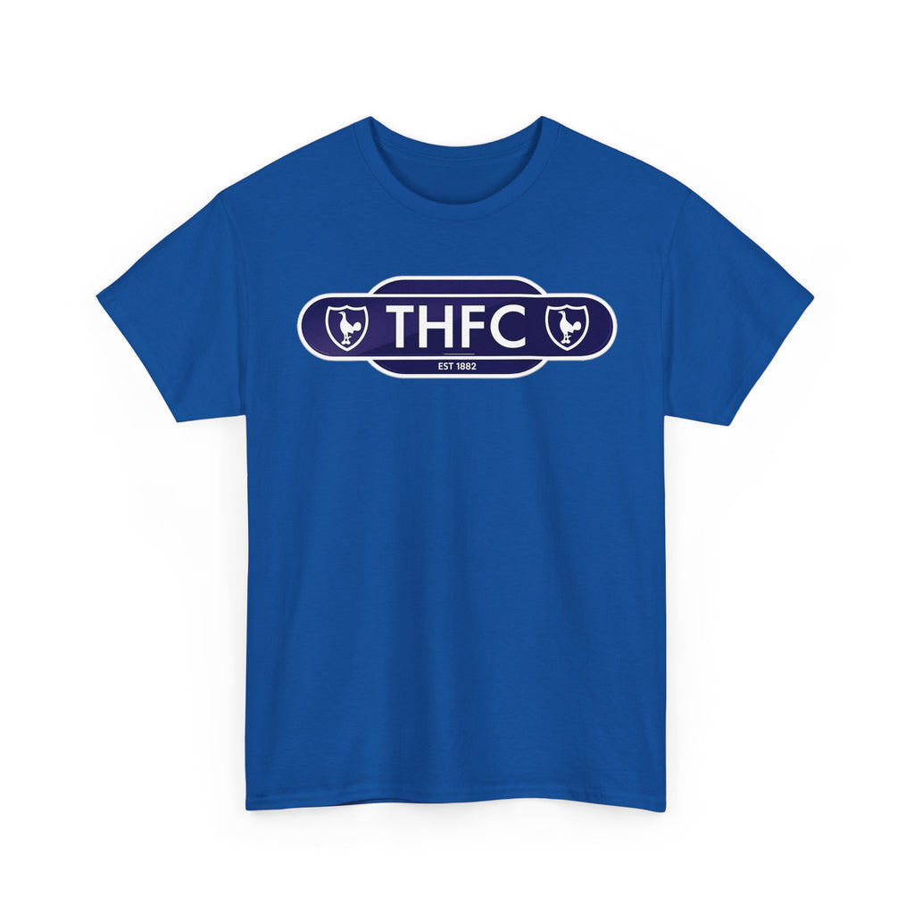 THFC Tottenham Hotspur Railway Sign T‑Shirt — Retro Football Club Tee