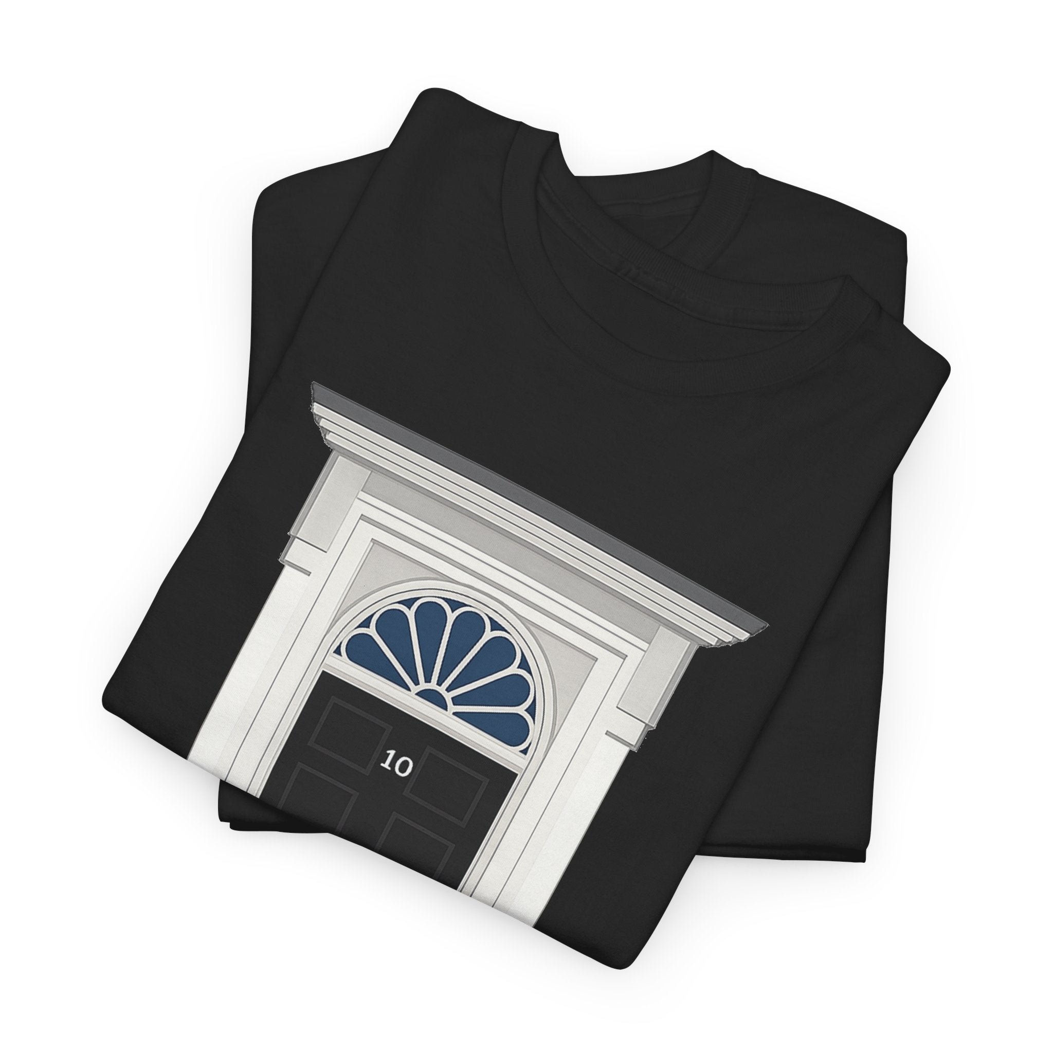 Doorway Graphic Tee — 'With Only a Knocking, who will be Might?' Black T‑Shirt