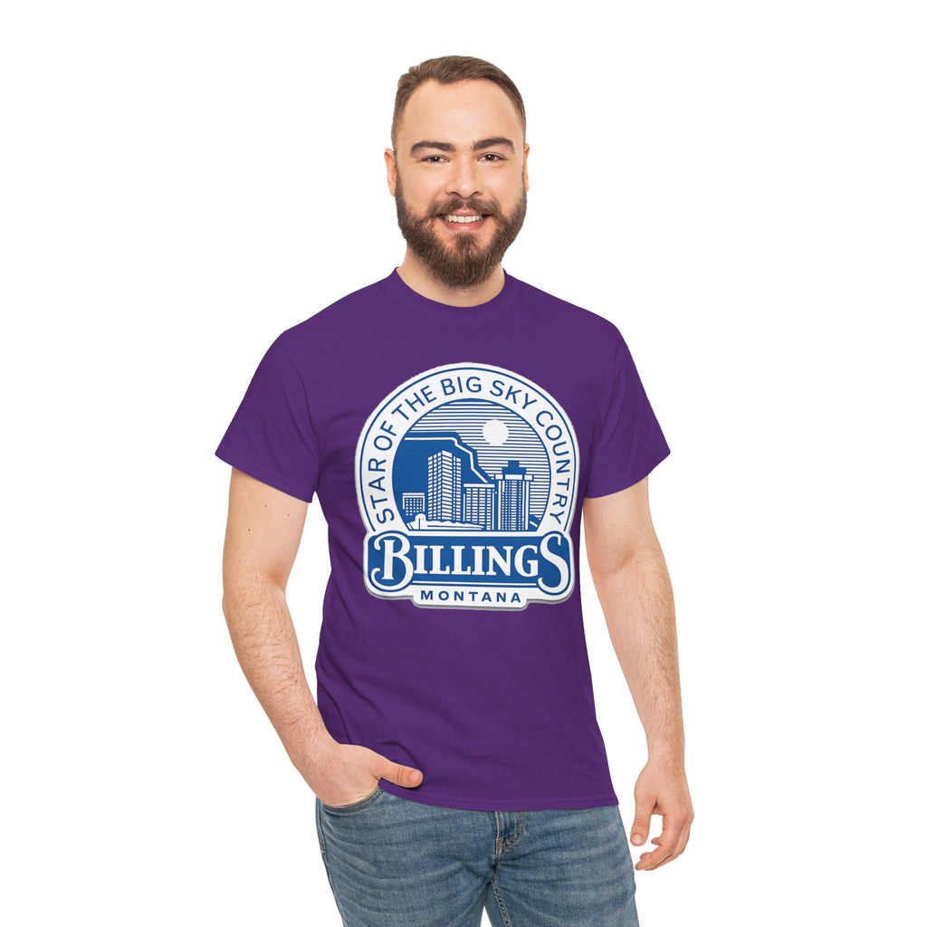 Billings Montana Tee — "Star of the Big Sky Country" Retro City Skyline T-Shirt
