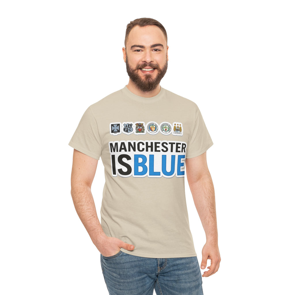 Manchester Is Blue Tee — Manchester City Supporter T-Shirt