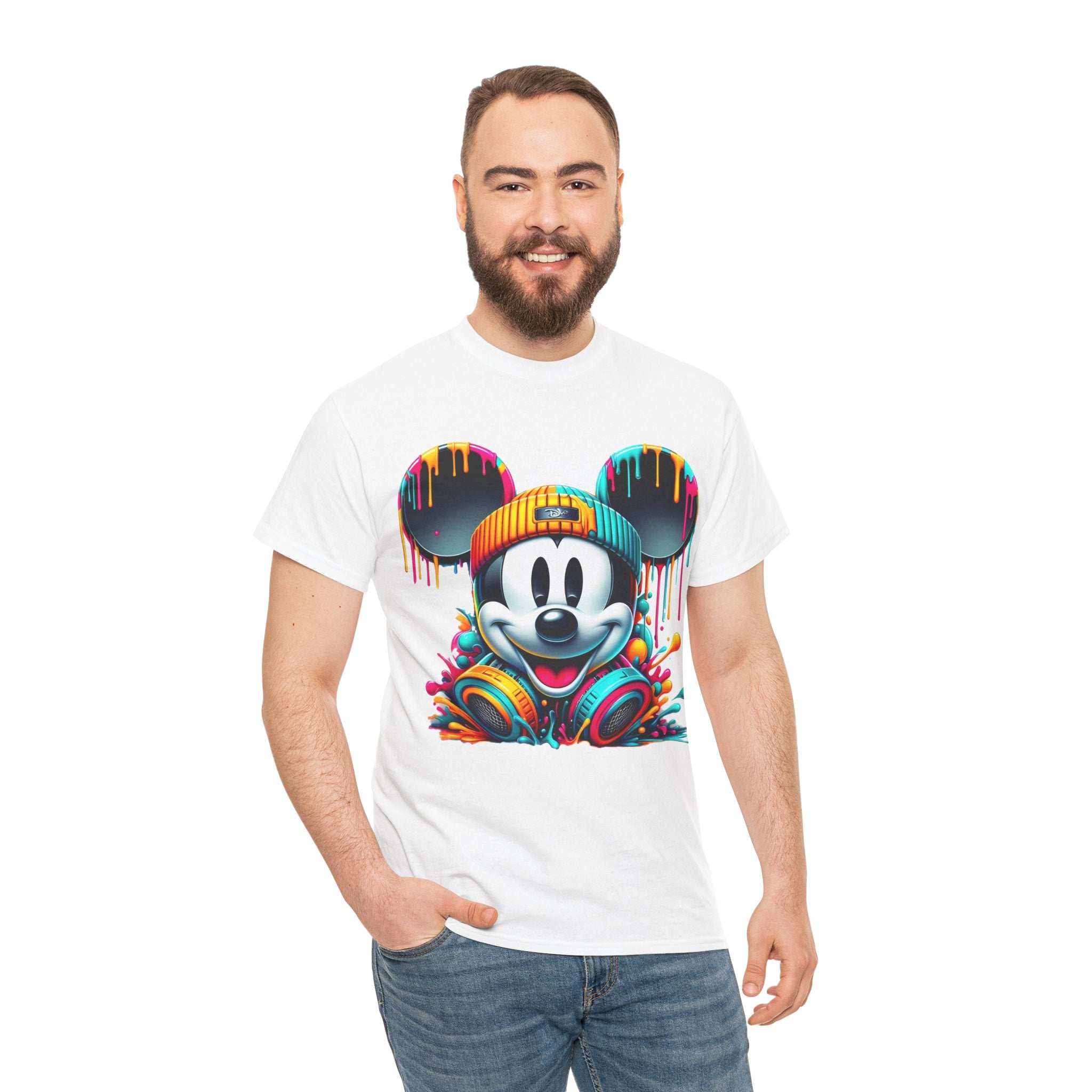 Mickey Graphic Tee — Colorful Street Art Mouse Character T-Shirt