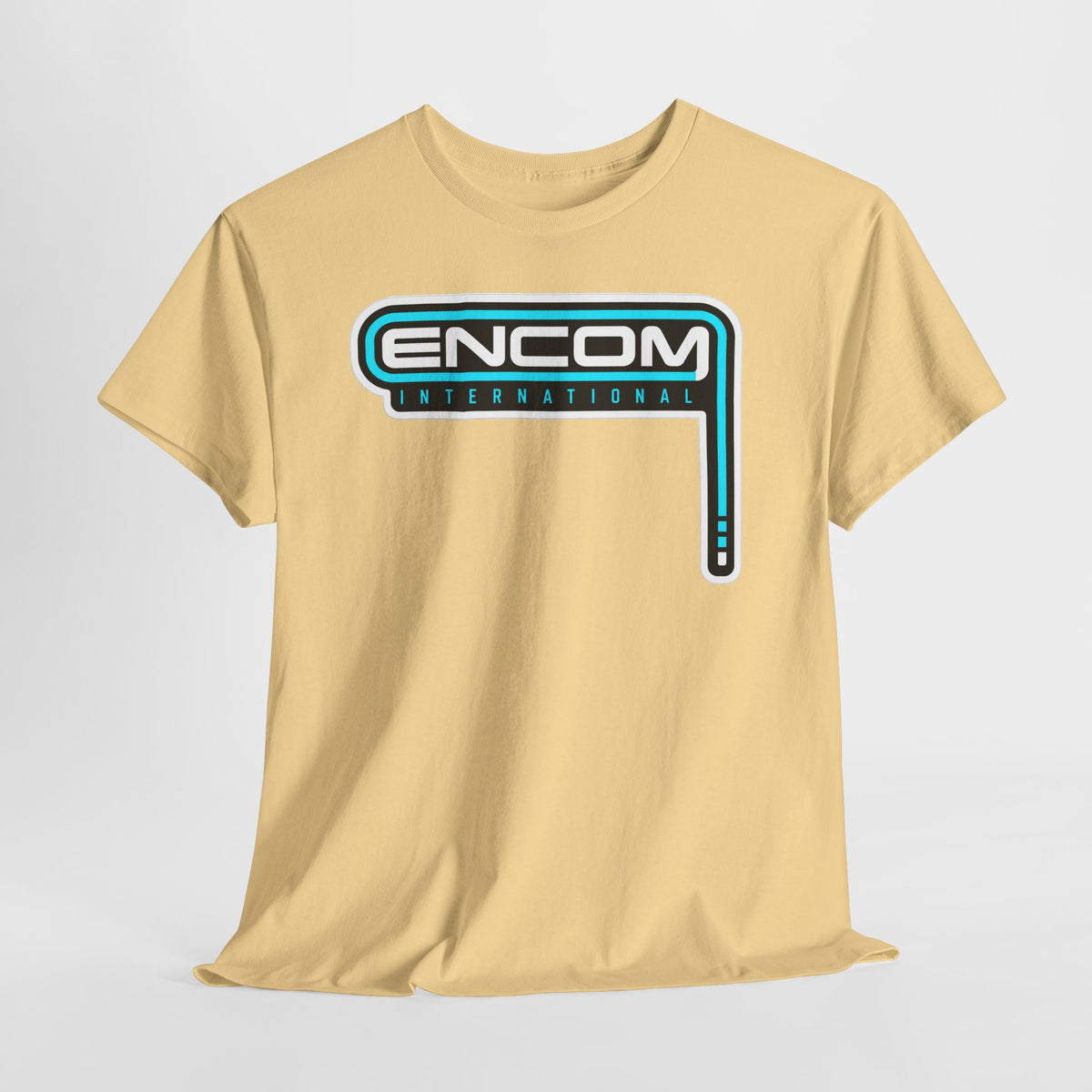 ENCOM International Logo Cotton T-Shirt — Retro Tech Gaming Tee