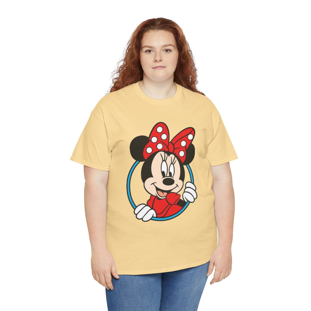 Minnie Mouse Retro Peeking Cotton T-Shirt / Tee