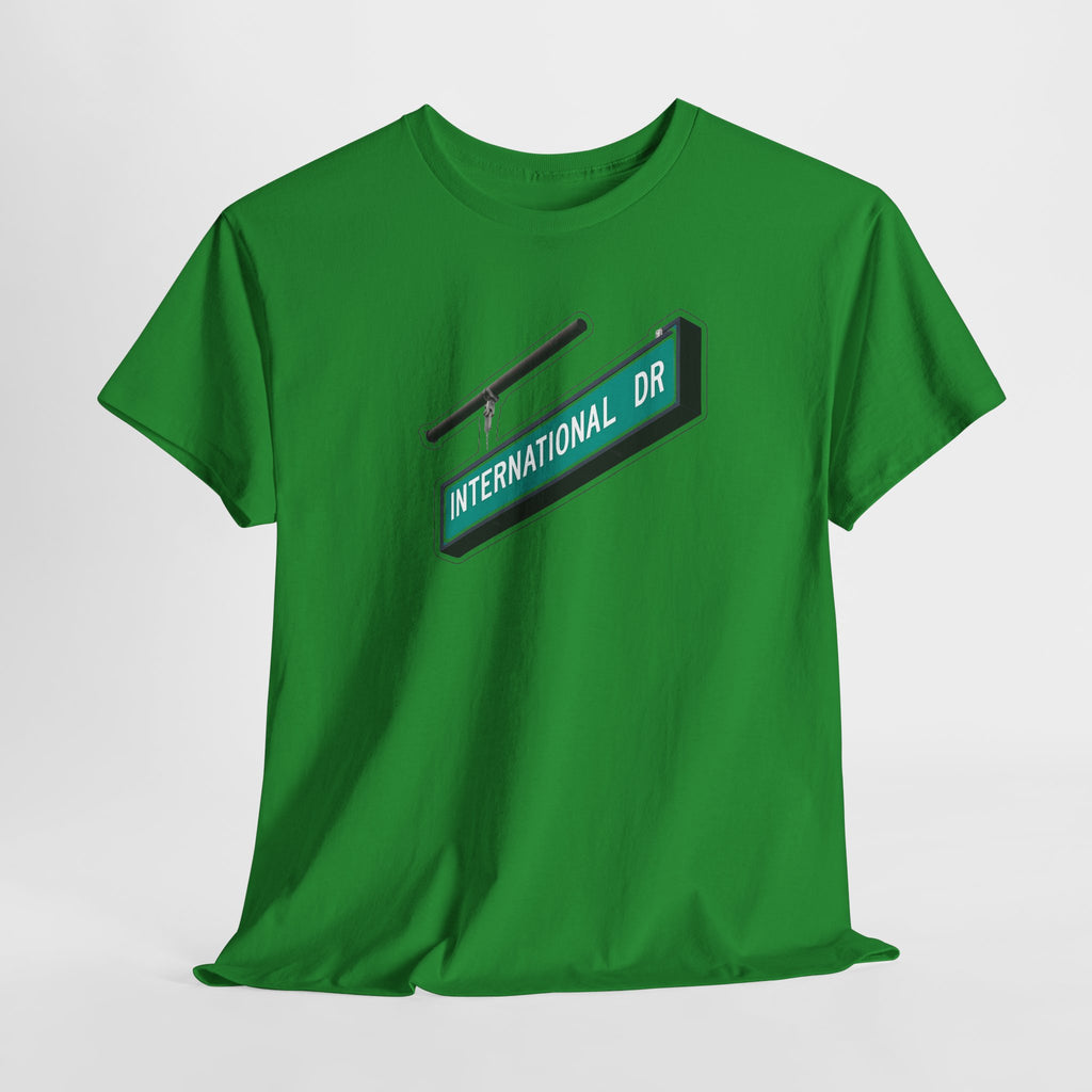 International Dr Street Sign Cotton T-Shirt