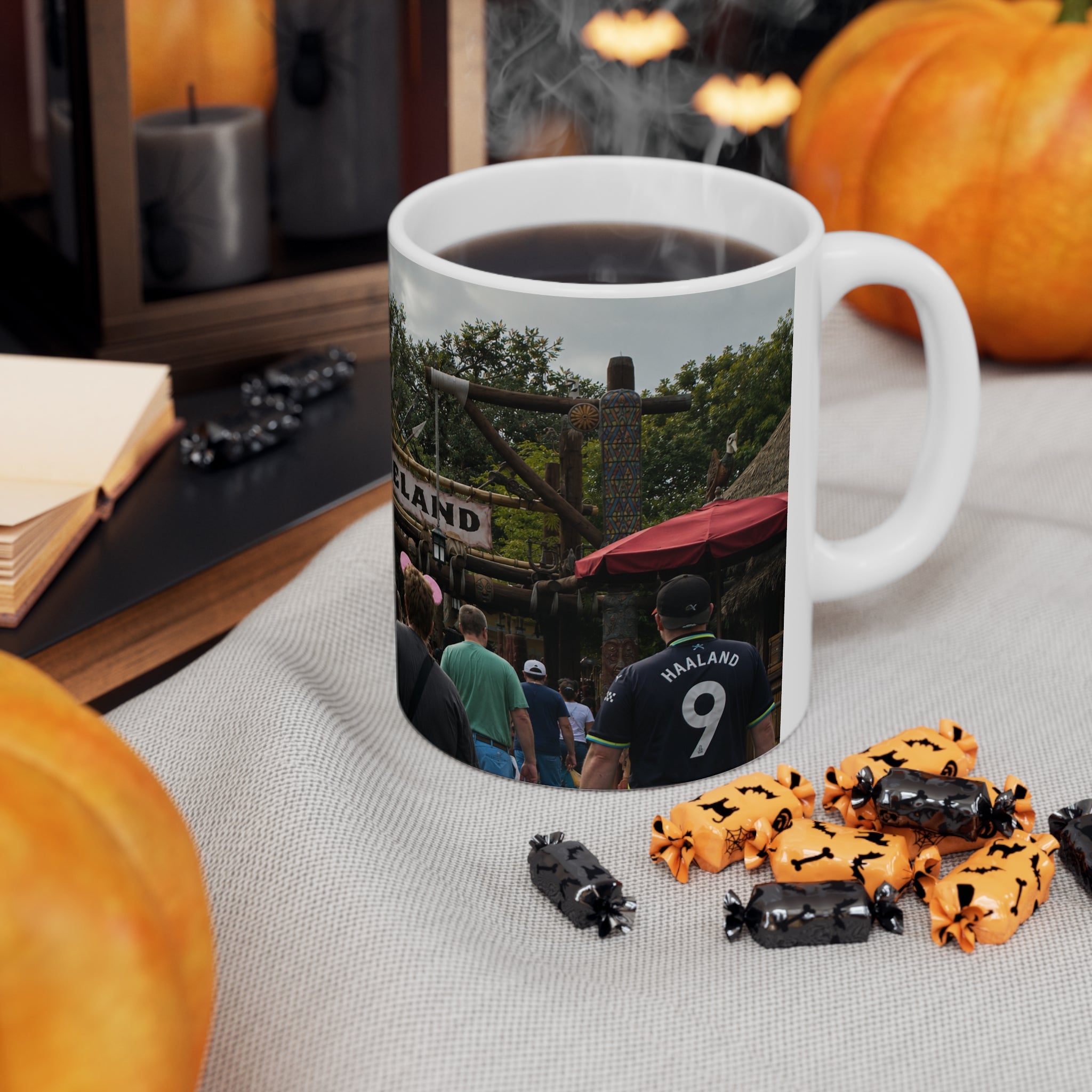 Adventureland Entrance Photo Ceramic Mug — Theme Park Travel Souvenir (11oz & 15oz)