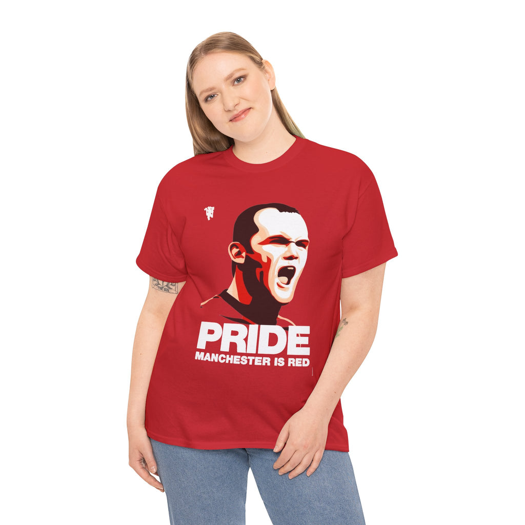 Manchester Pride Tee — “Pride Manchester Is Red” Football Fan Shirt