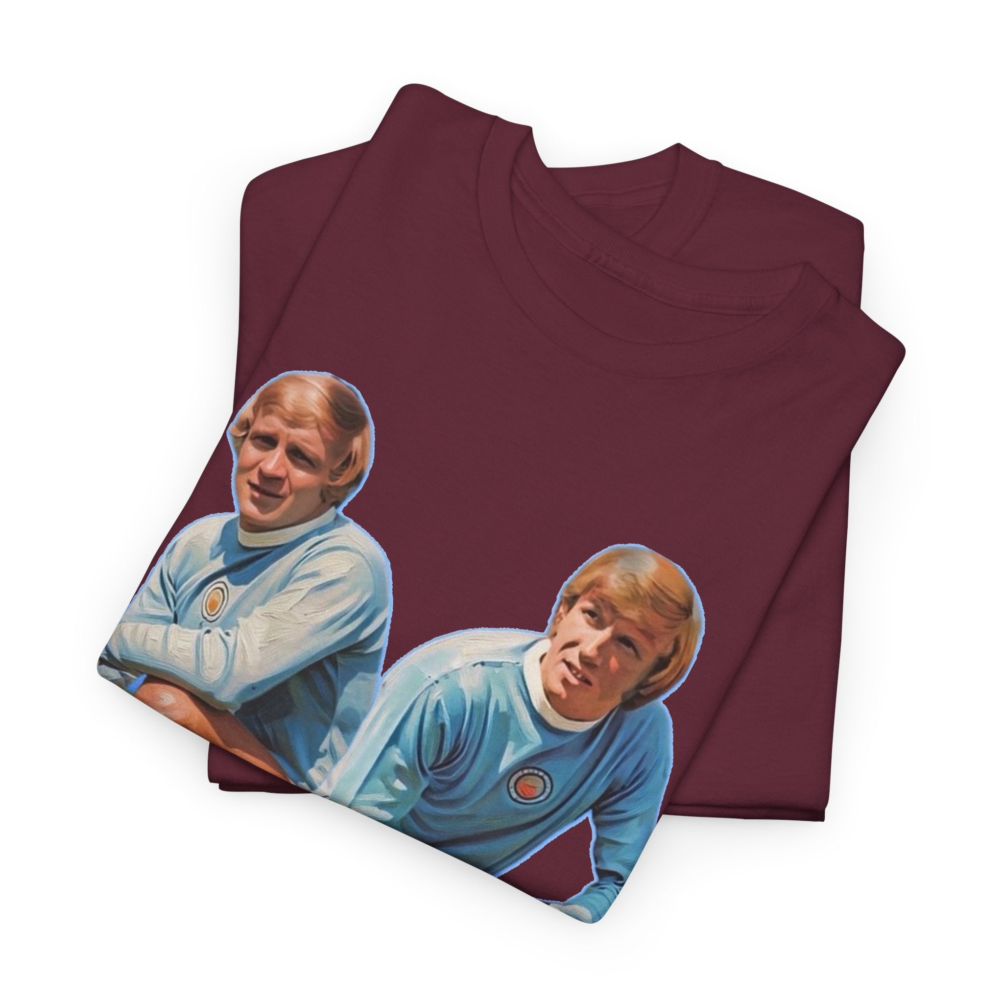 Franny Lee and Colin Bell Manchester City Retro Soccer Players T‑Shirt — Vintage Football Graphic Tee
