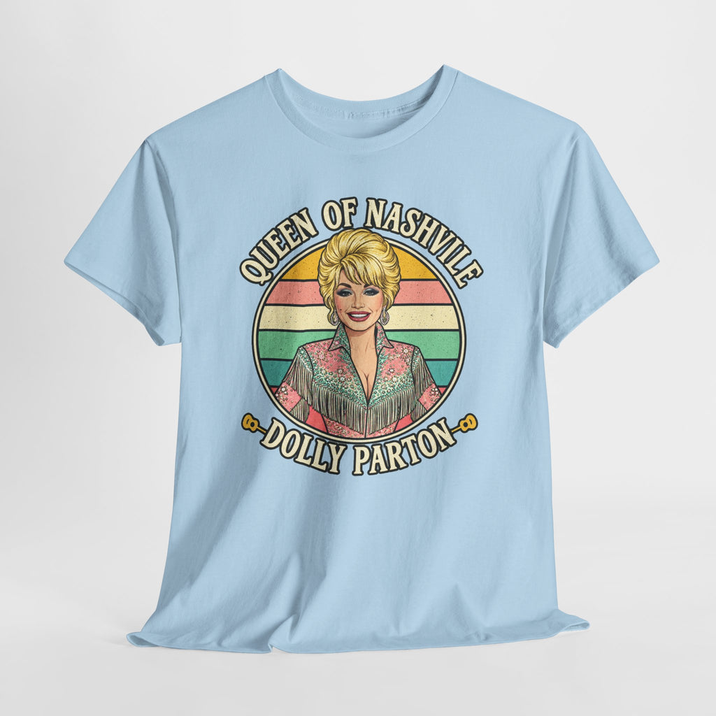 Queen of Nashville Graphic Tee — Dolly Parton Retro Portrait Shirt