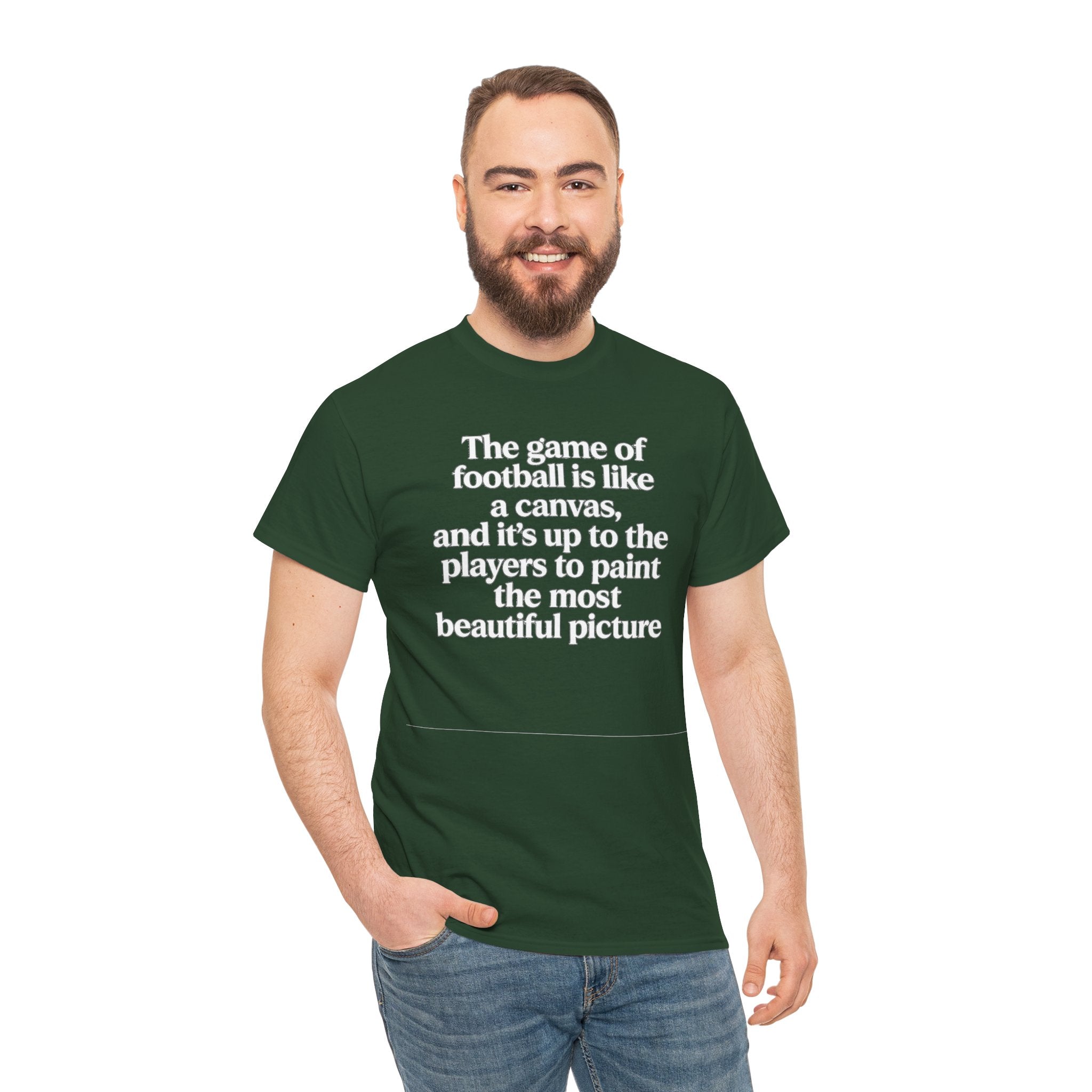 Football Quote Graphic Tee — "The game of football is like a canvas"