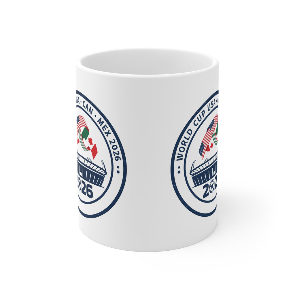 World Cup 2026 Ceramic Mug — USA • CAN • MEX Stadium Emblem (11oz & 15oz)