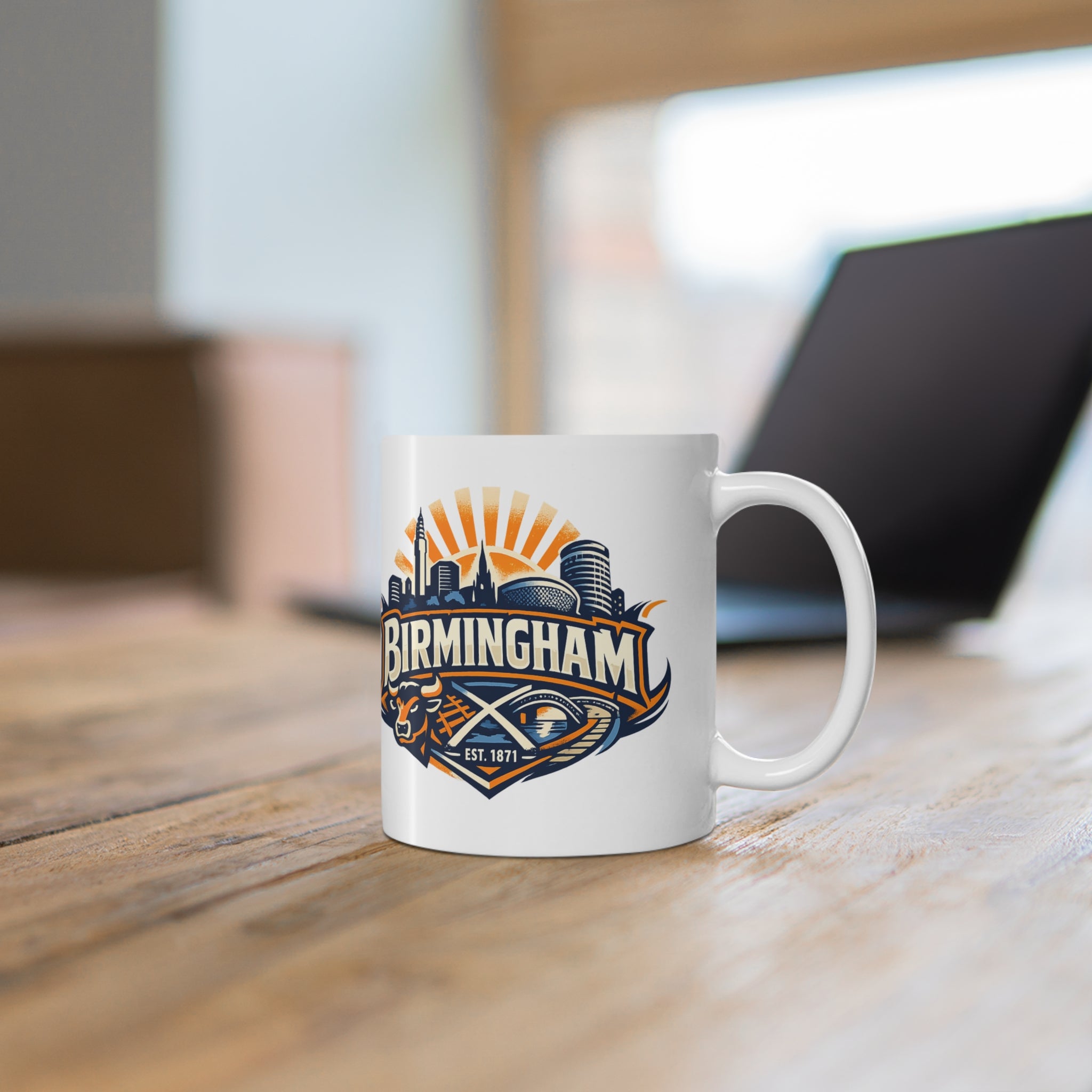 Birmingham Skyline Coffee Mug – City Crest Ceramic Mug (11oz & 15oz)