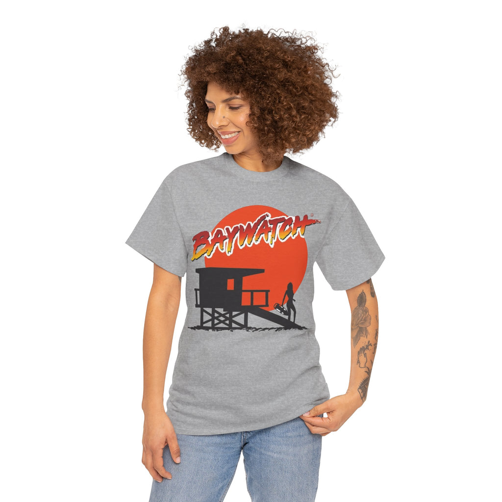 Baywatch Lifeguard Sunset Cotton T-Shirt