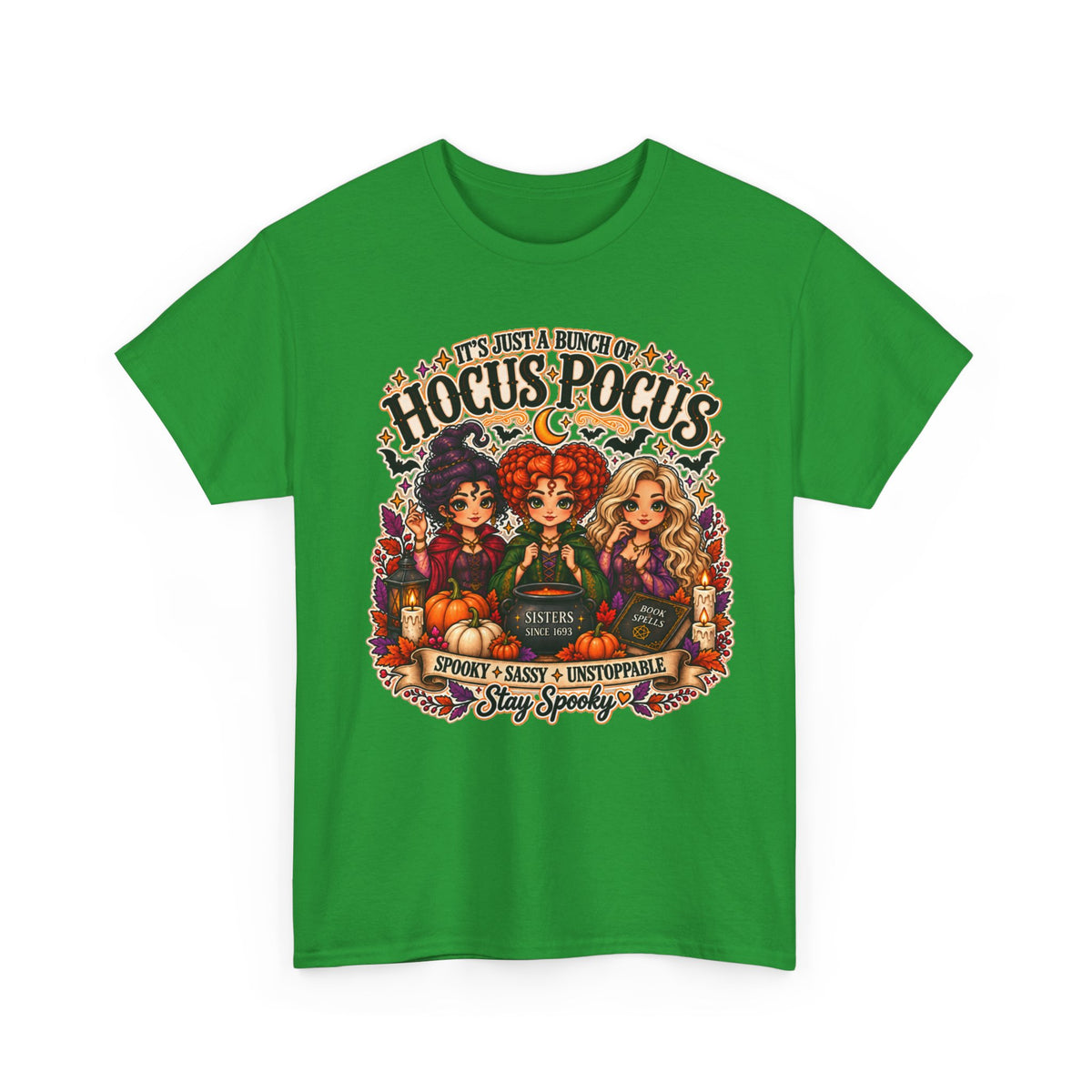 Hocus Pocus Witch Tee — "It's Just a Bunch of #HocusPocus" Halloween T-Shirt